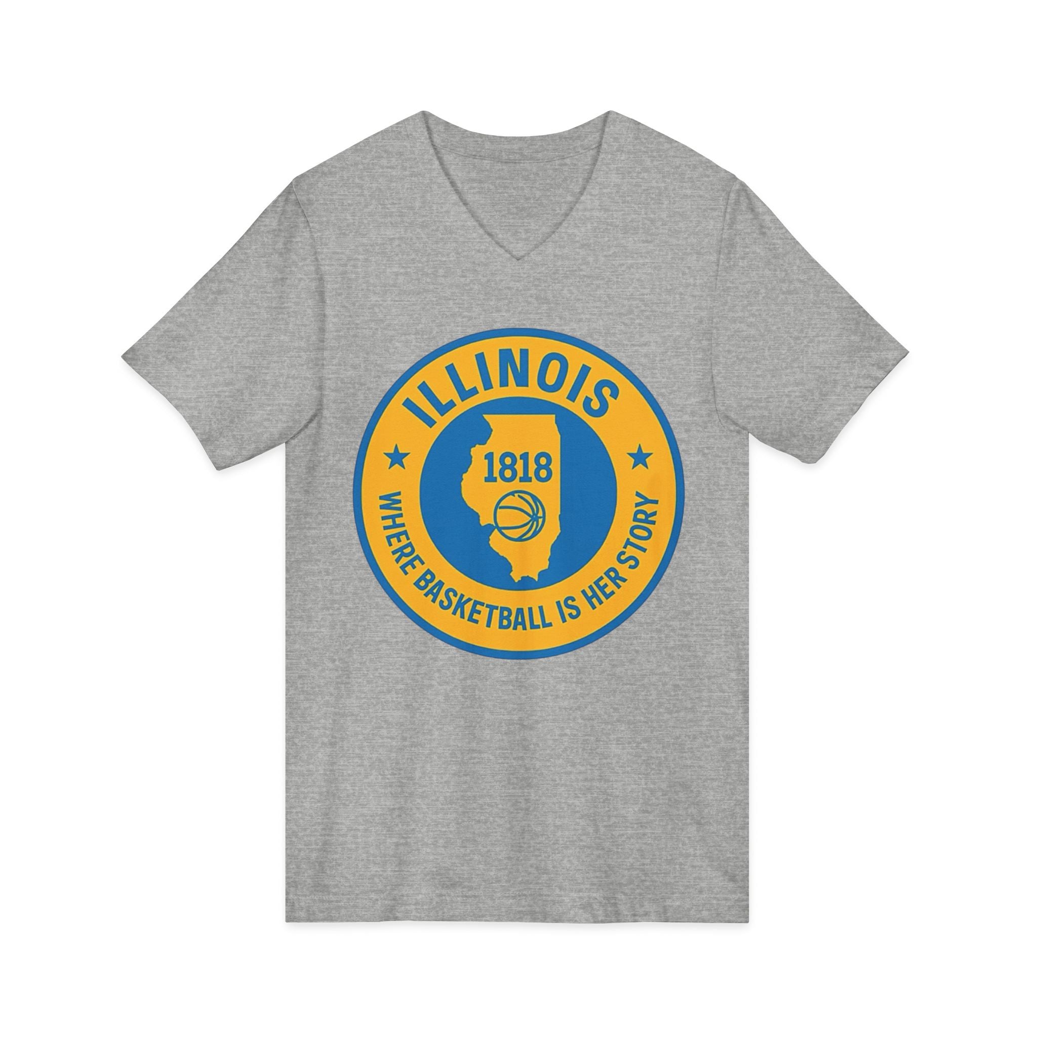 Illinois Basketball Heritage V-Neck Tee