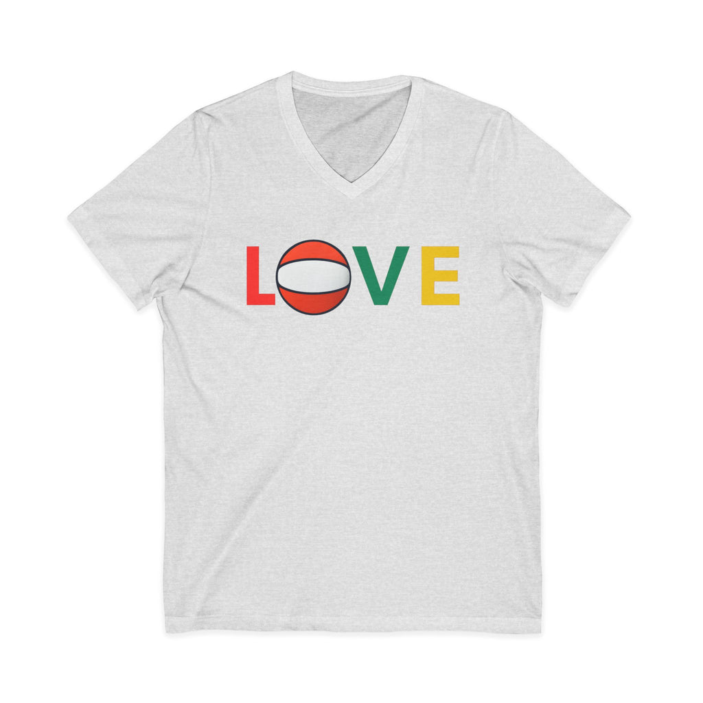 Volleyball Love V-Neck Tee for Sports Lovers