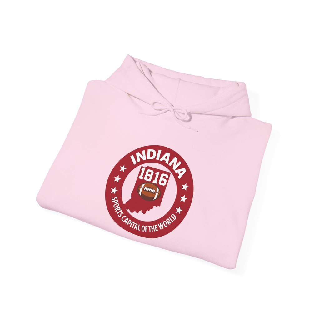 Indiana 1816 Hoodie — State Seal Retro College Sweatshirt