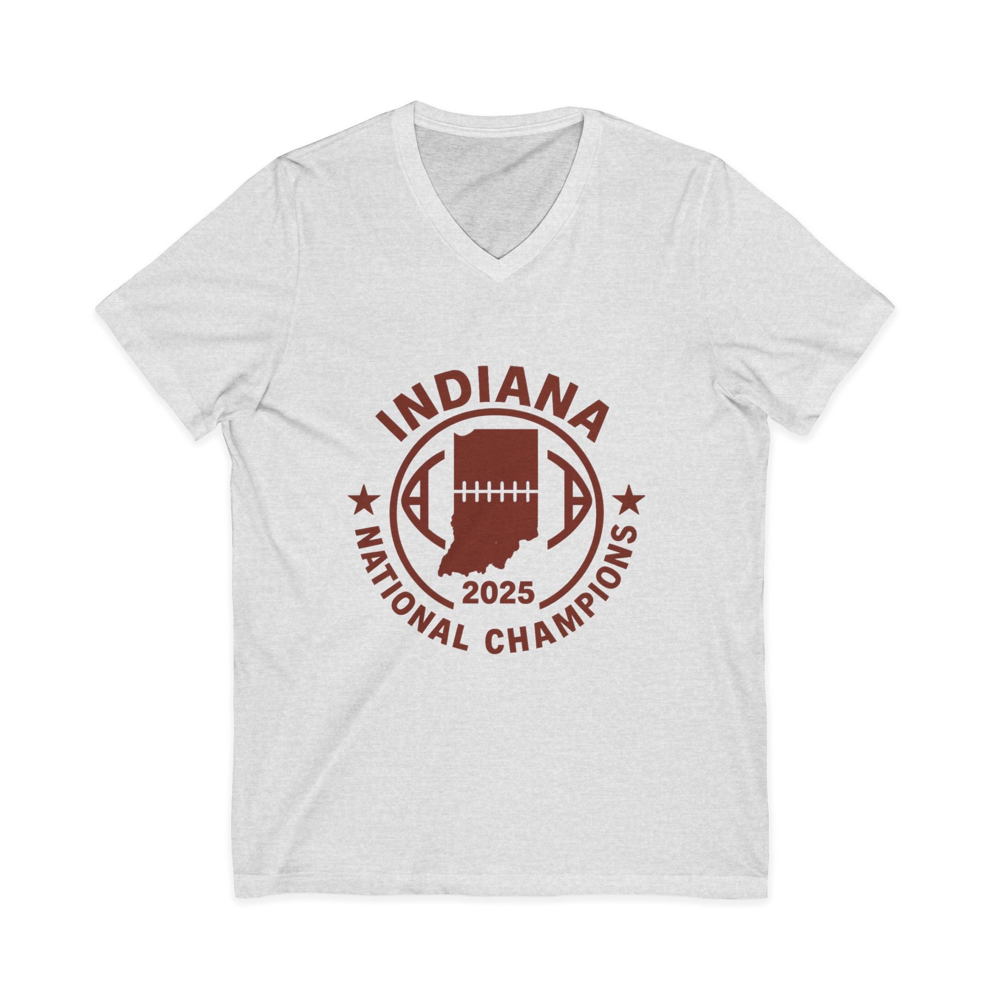 Indiana 2025 National Champions Football V-Neck Tee