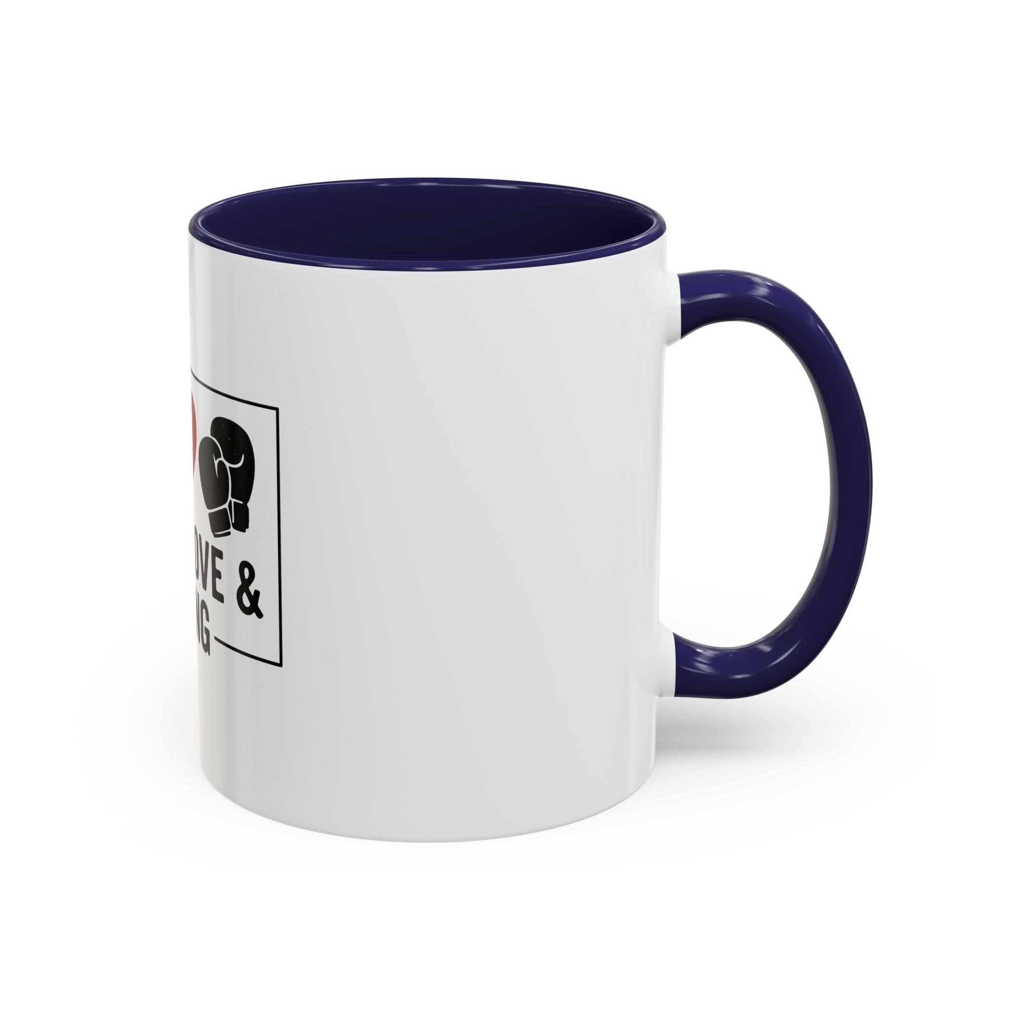 Peace Love & Boxing Mug | Accent Coffee Mug