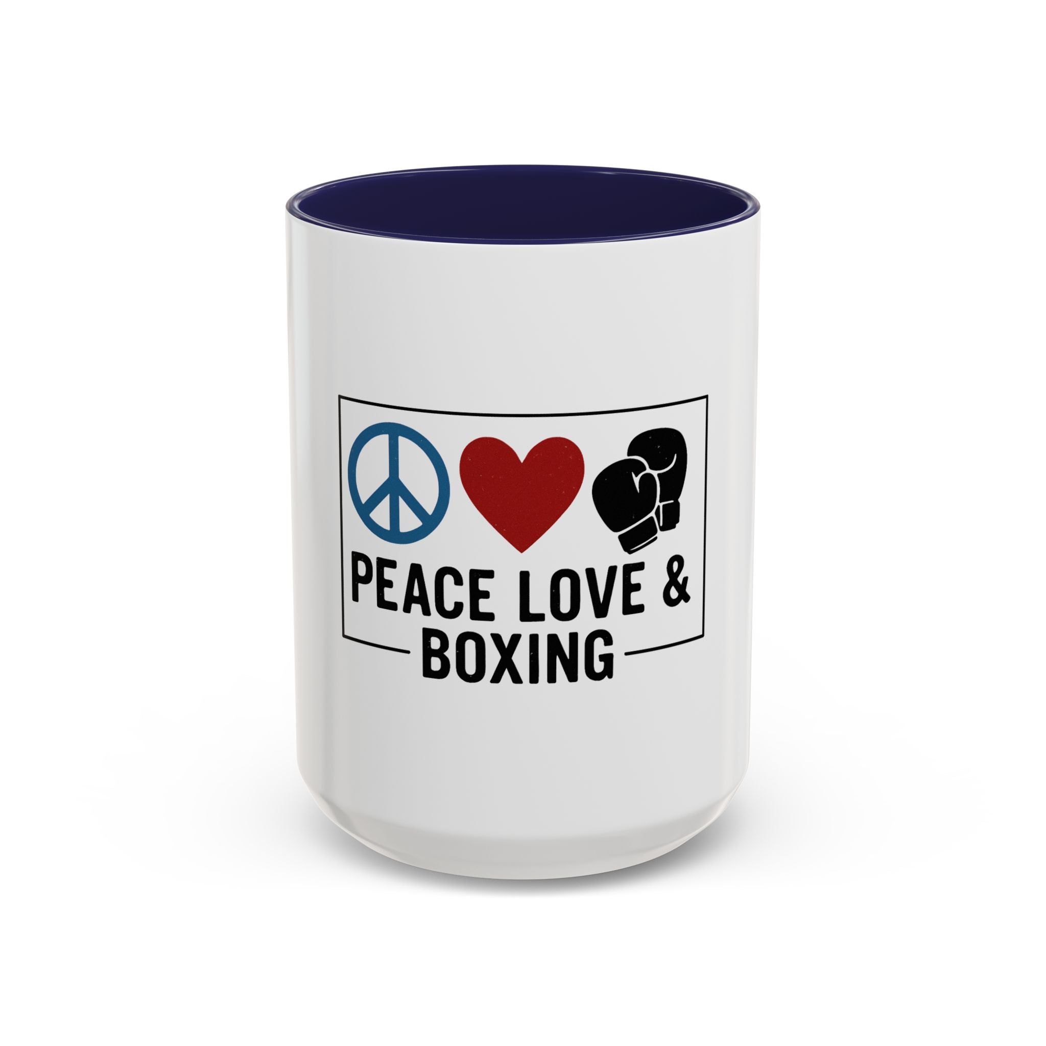 Peace Love & Boxing Mug | Accent Coffee Mug