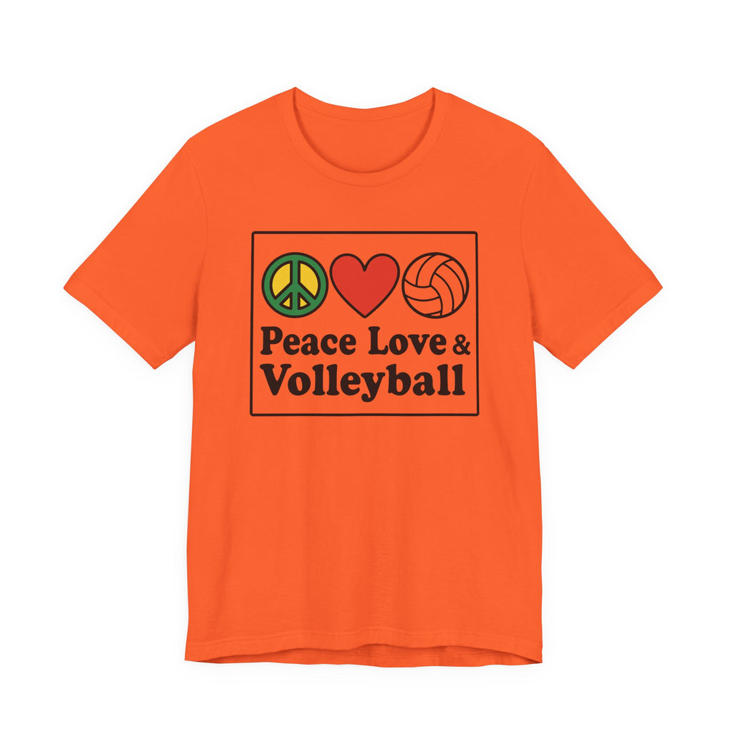 Peace Love & Volleyball Tee - Unisex Jersey Short Sleeve