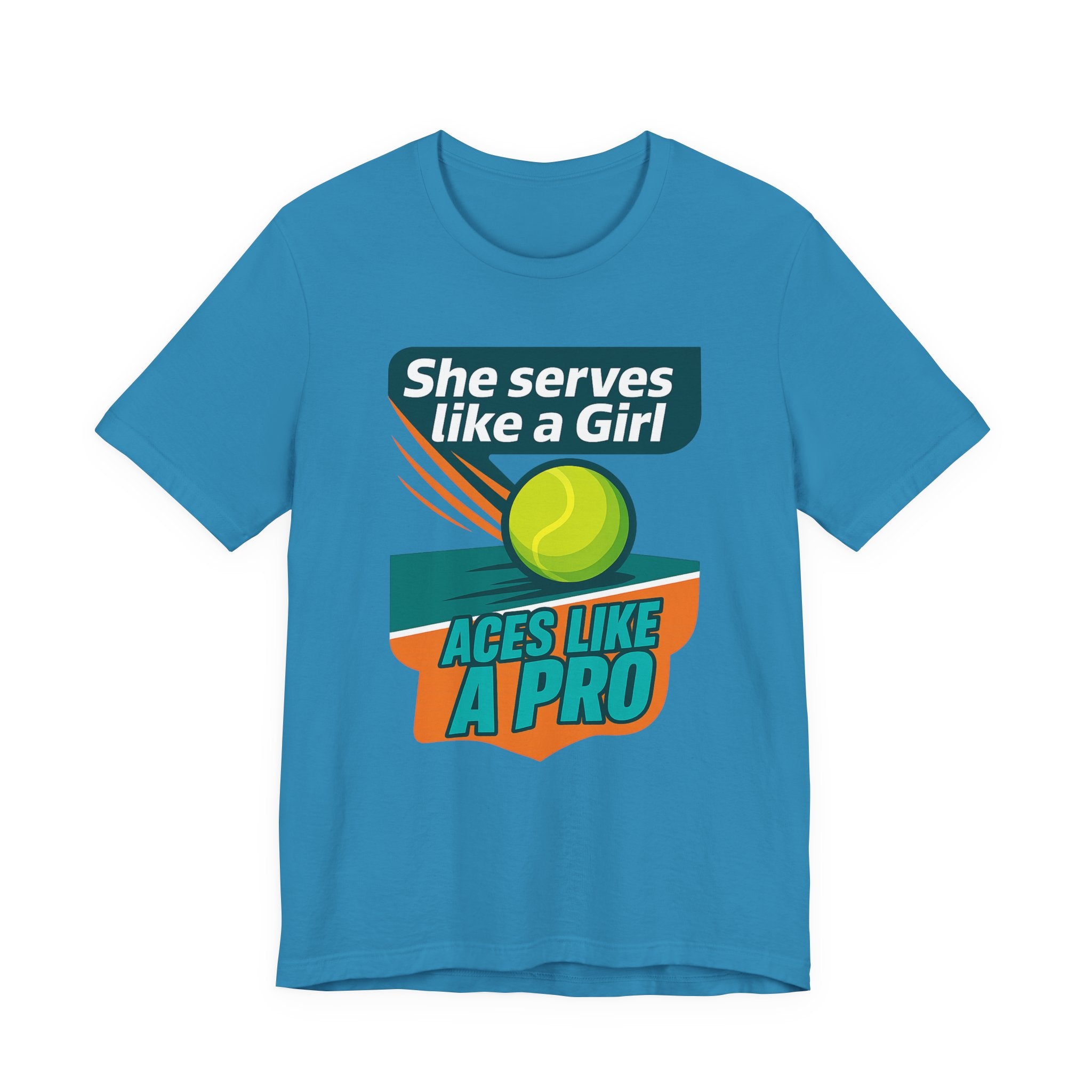 Empowering Tennis Tee - She Serves Like A Girl