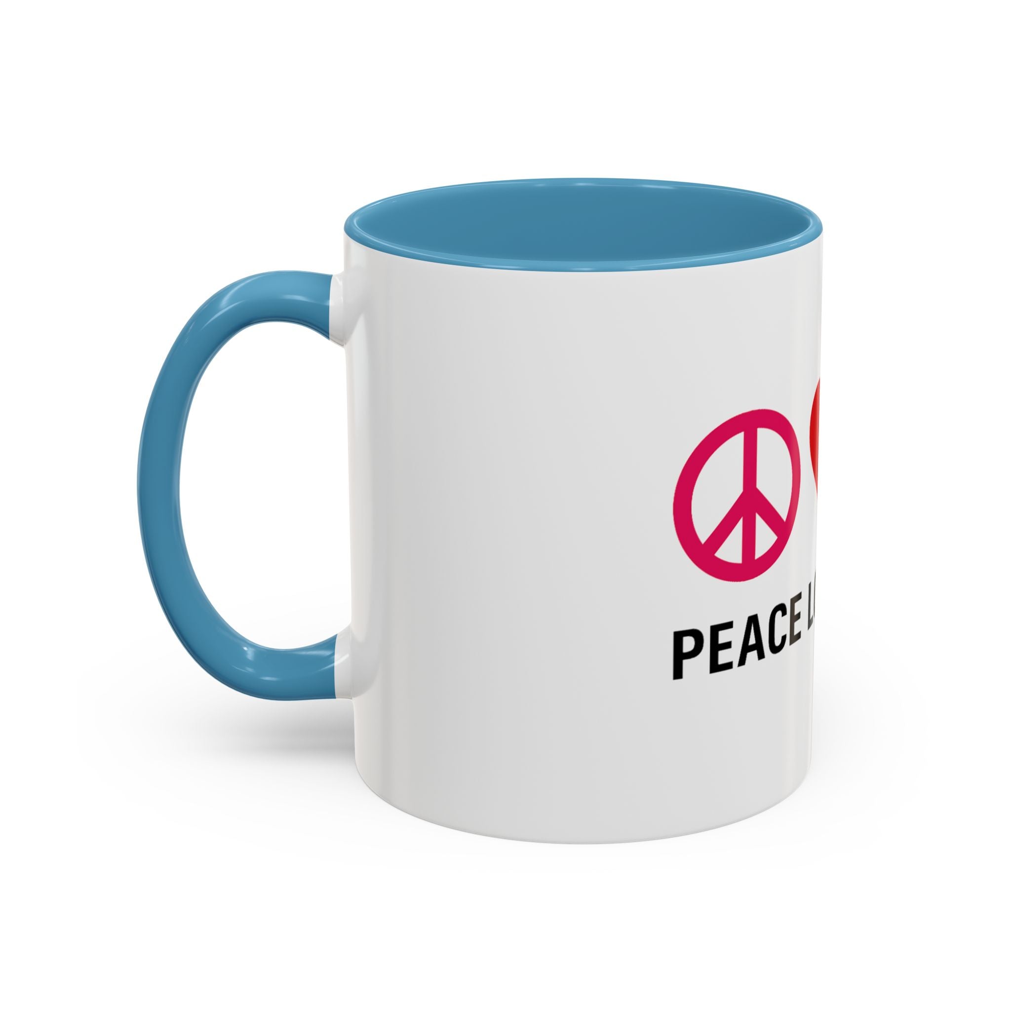 Peace Love & Yoga Accent Coffee Mug