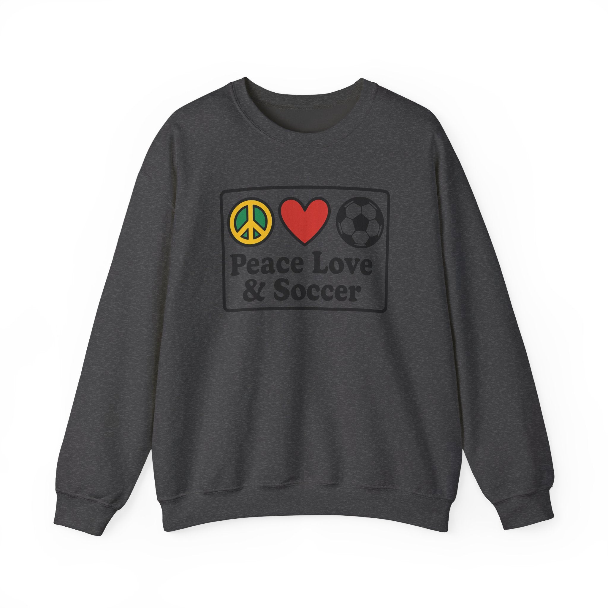 Peace Love & Soccer Crewneck Sweatshirt