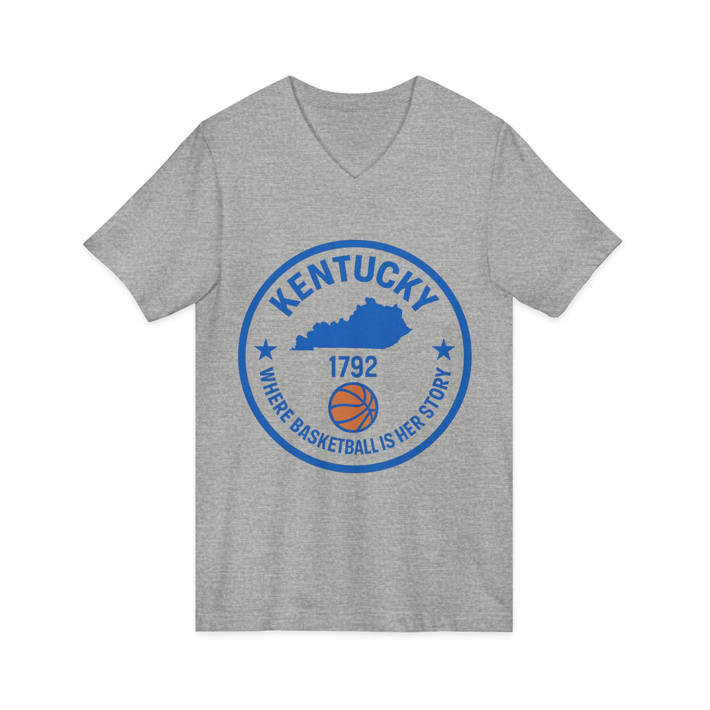 Kentucky Basketball Tee — 'Where Basketball Is Her Story' V-Neck