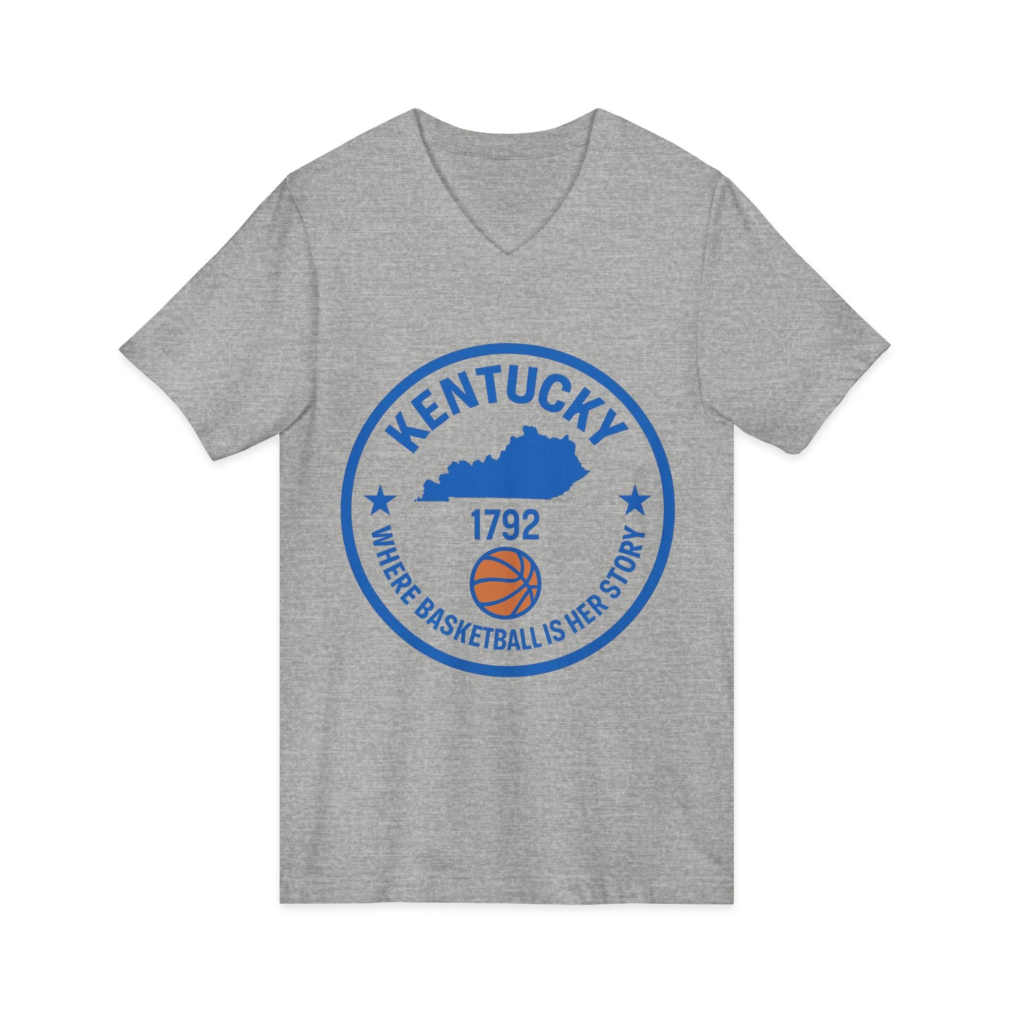 Kentucky Basketball Tee — 'Where Basketball Is Her Story' V-Neck