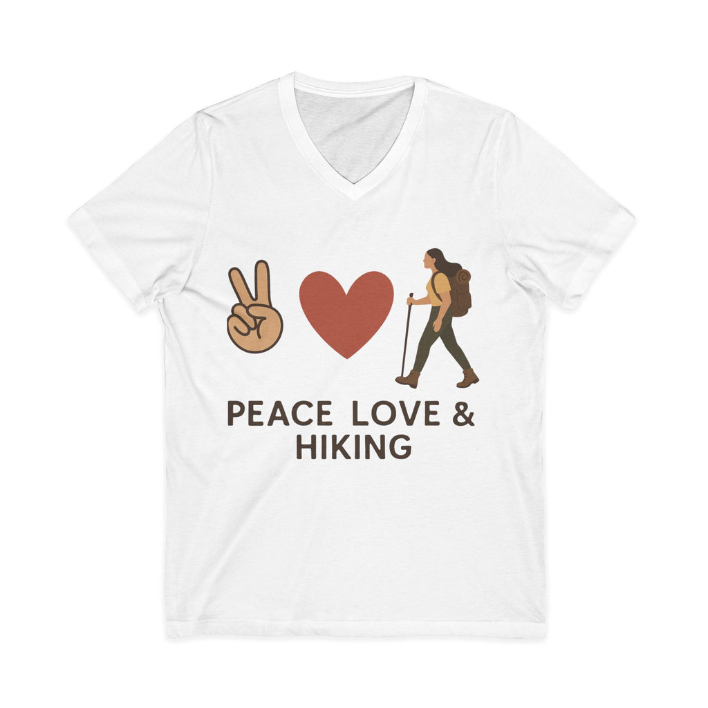 Peace, Love & Hiking V-Neck Tee