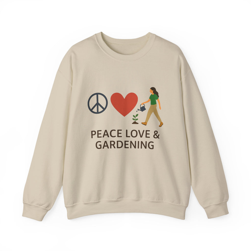 Peace, Love & Gardening Crewneck Sweatshirt