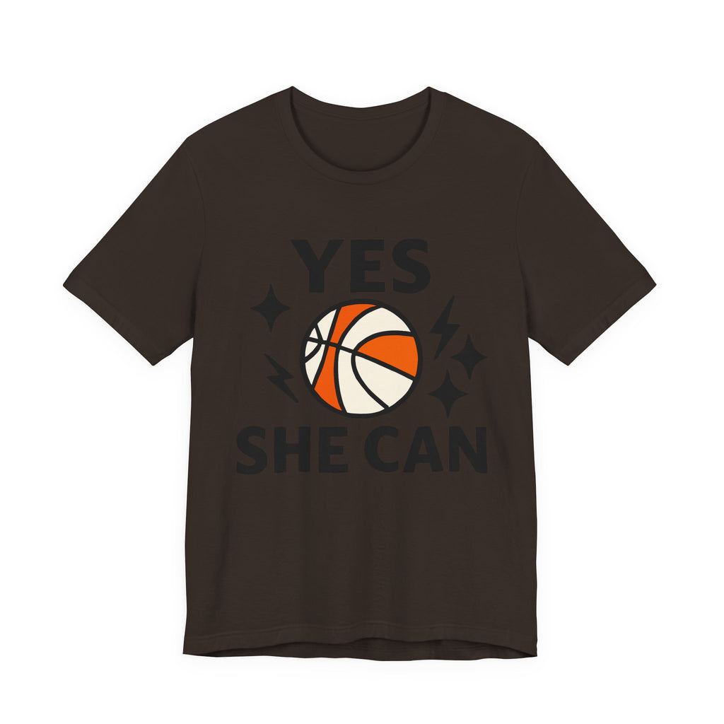 Yes, She Can Basketball Unisex Tee