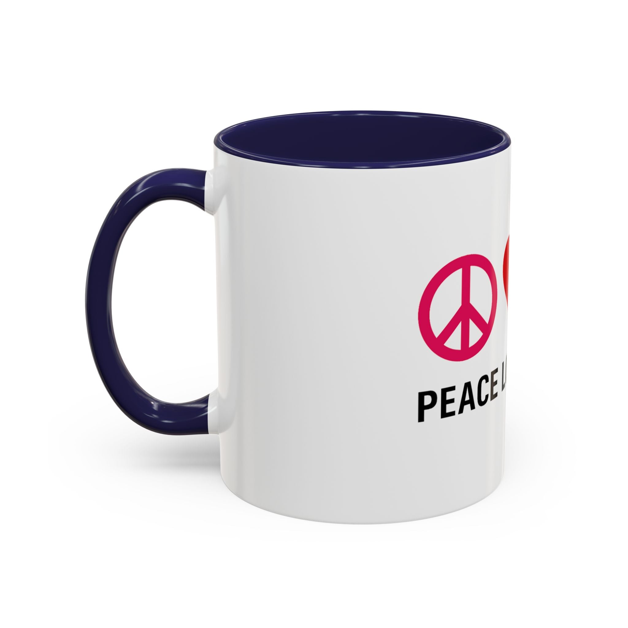 Peace Love & Yoga Accent Coffee Mug