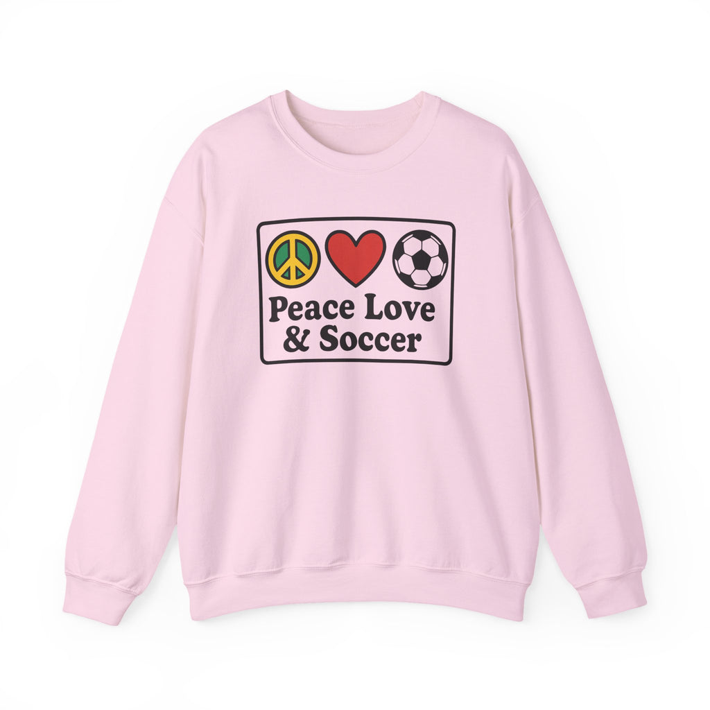 Peace Love & Soccer Crewneck Sweatshirt