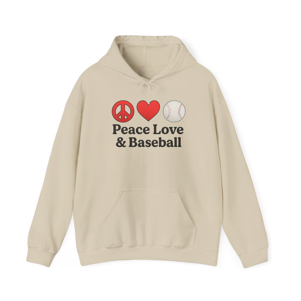 Peace Love & Baseball Hoodie