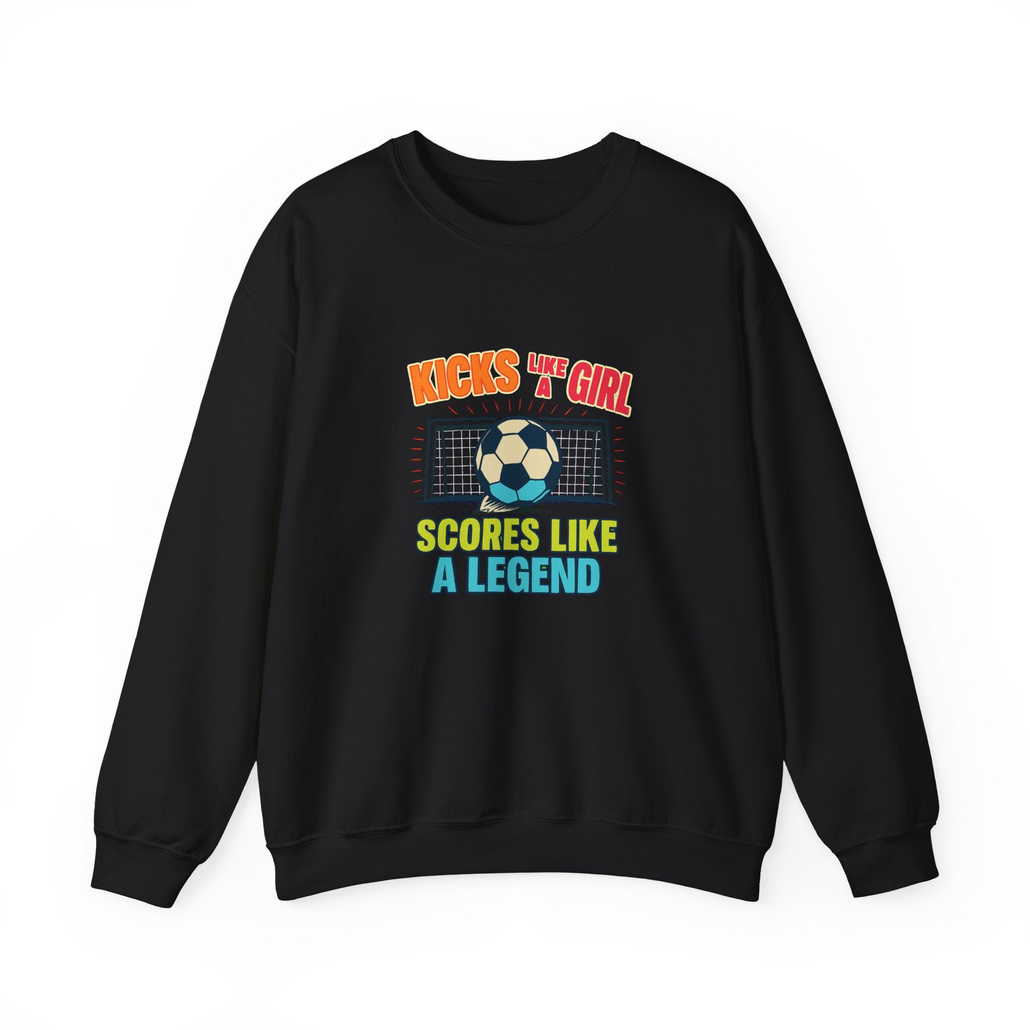 Unisex Soccer Sweatshirt, Kicks Like a Girl