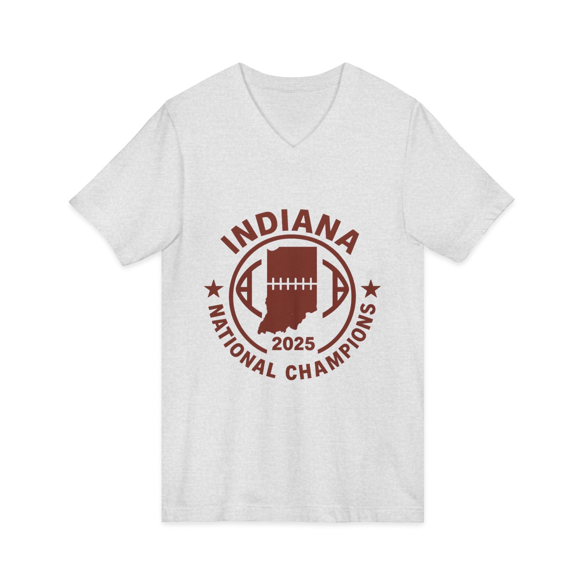 Indiana 2025 National Champions Football V-Neck Tee