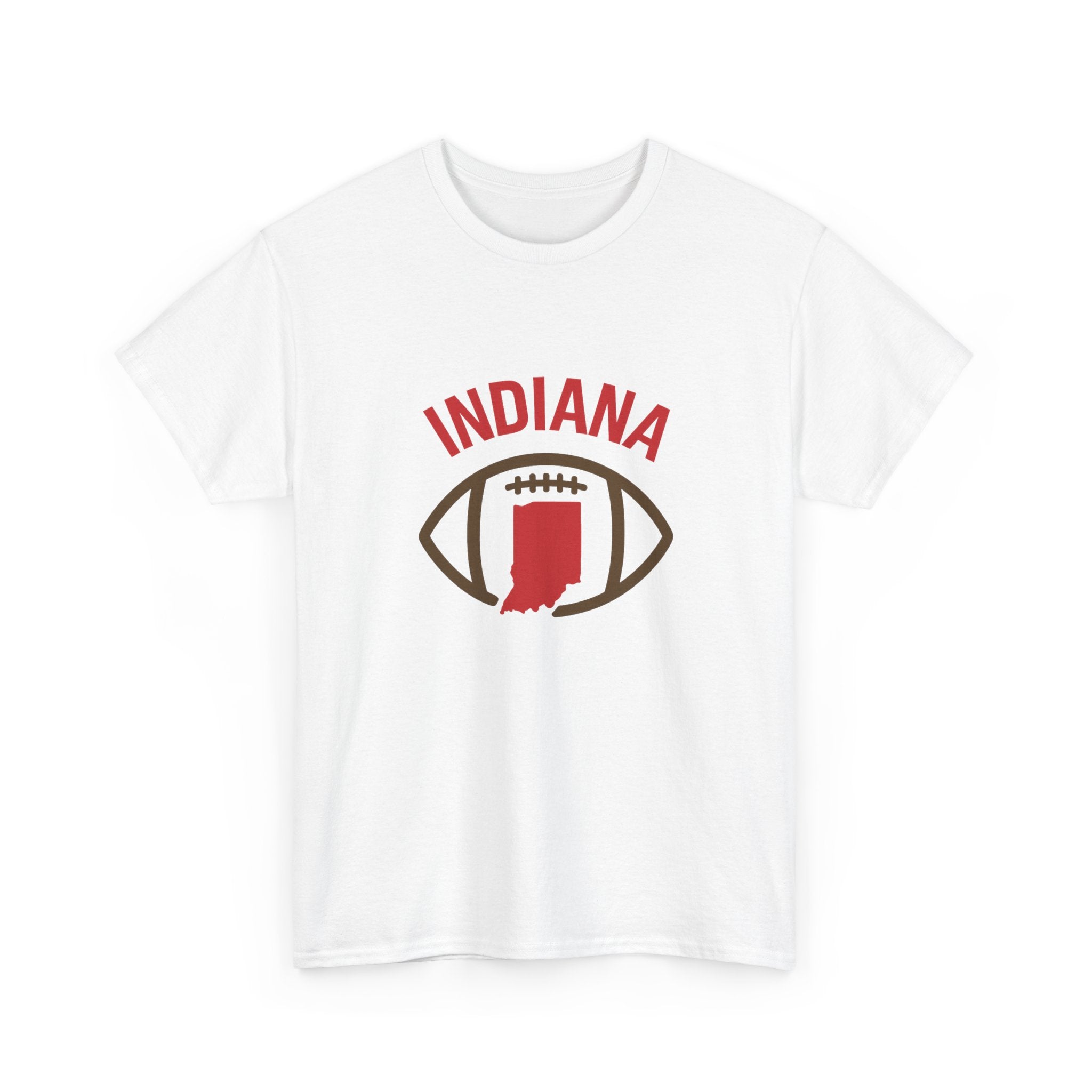 Indiana Football T-Shirt — State Map & Football Graphic Tee