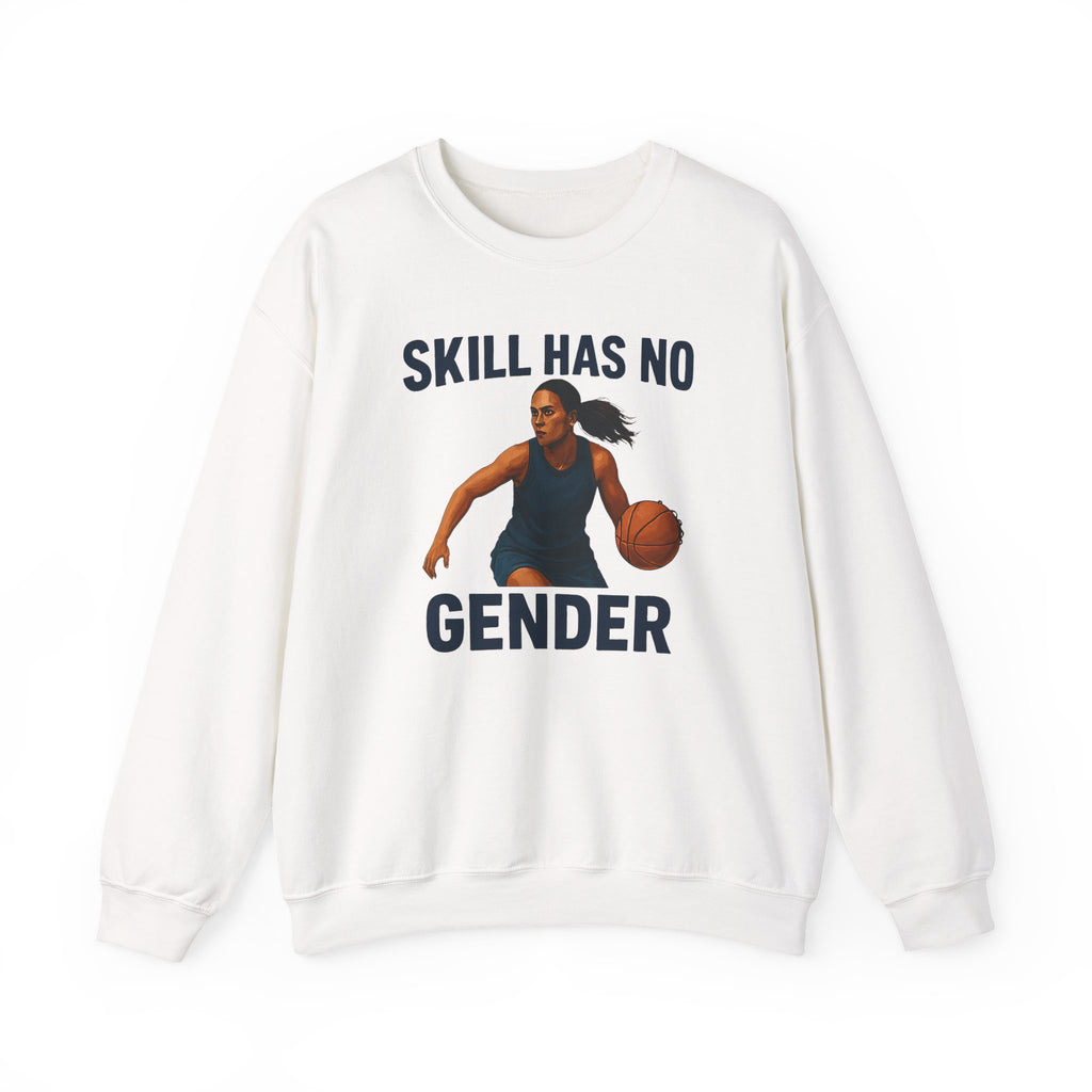 Empowering Sporty Crewneck Sweatshirt - Skill Has No Gender