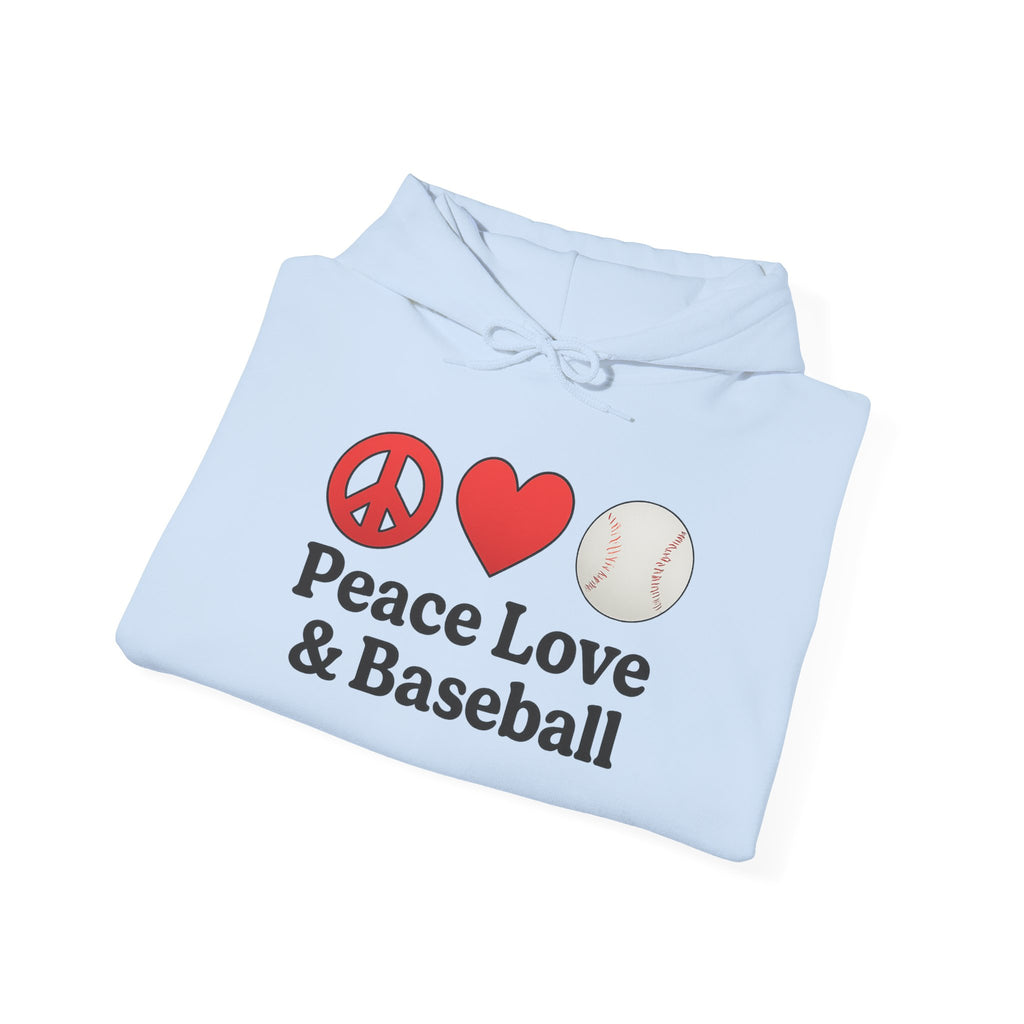 Peace Love & Baseball Hoodie