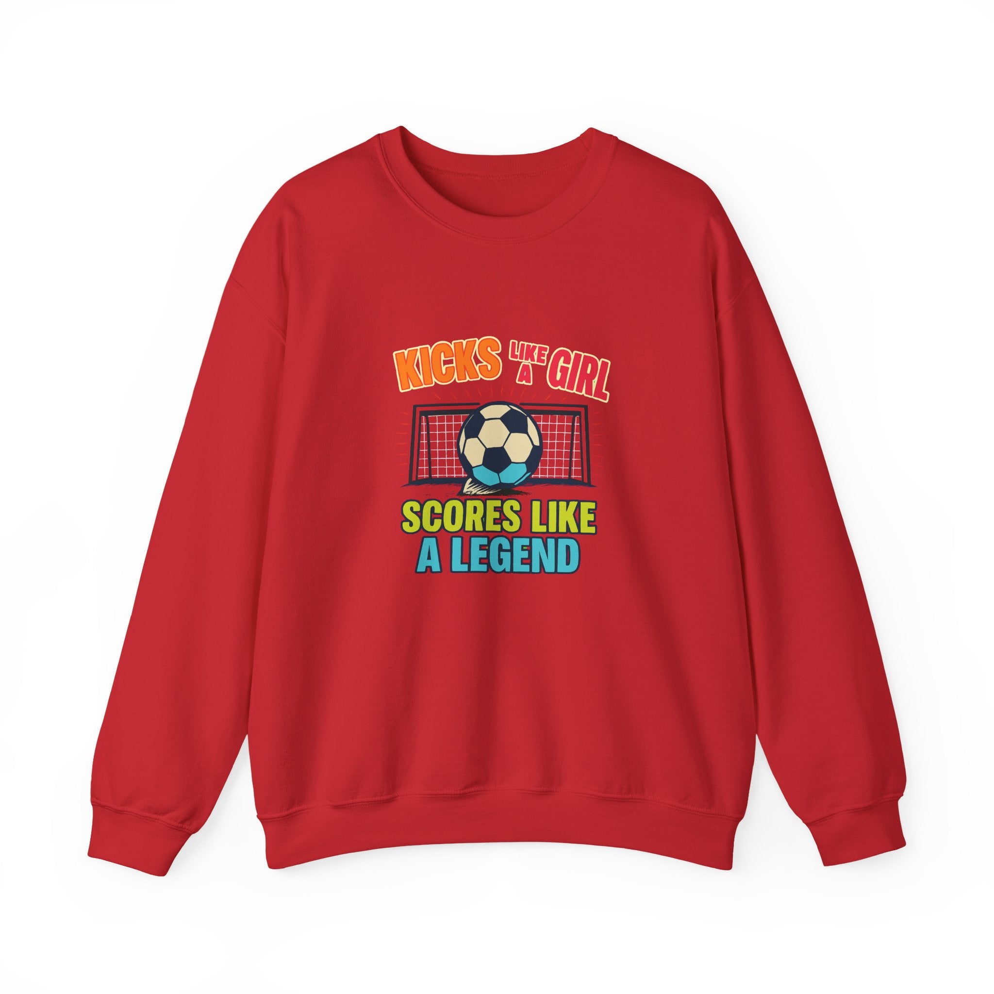 Unisex Soccer Sweatshirt, Kicks Like a Girl