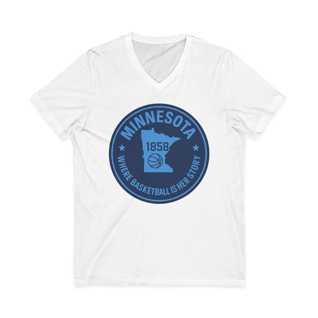 Minnesota Basketball V-Neck Tee - Unisex Short Sleeve Shirt