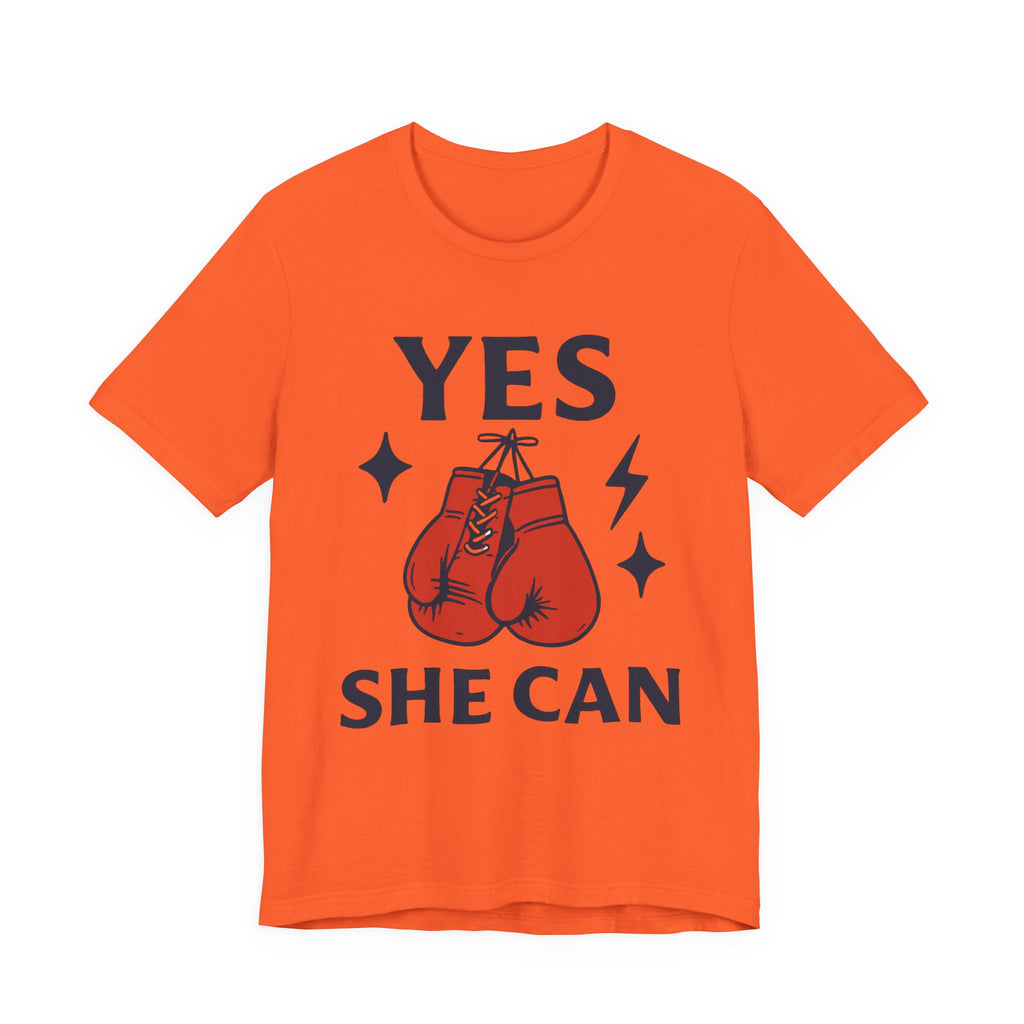 Yes, She Can Boxing Unisex Tee