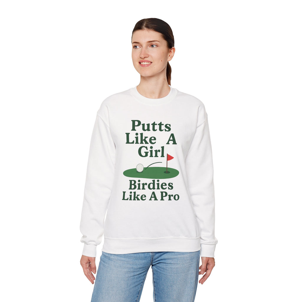 Putts Like A Girl Sweatshirt, Unisex Crewneck