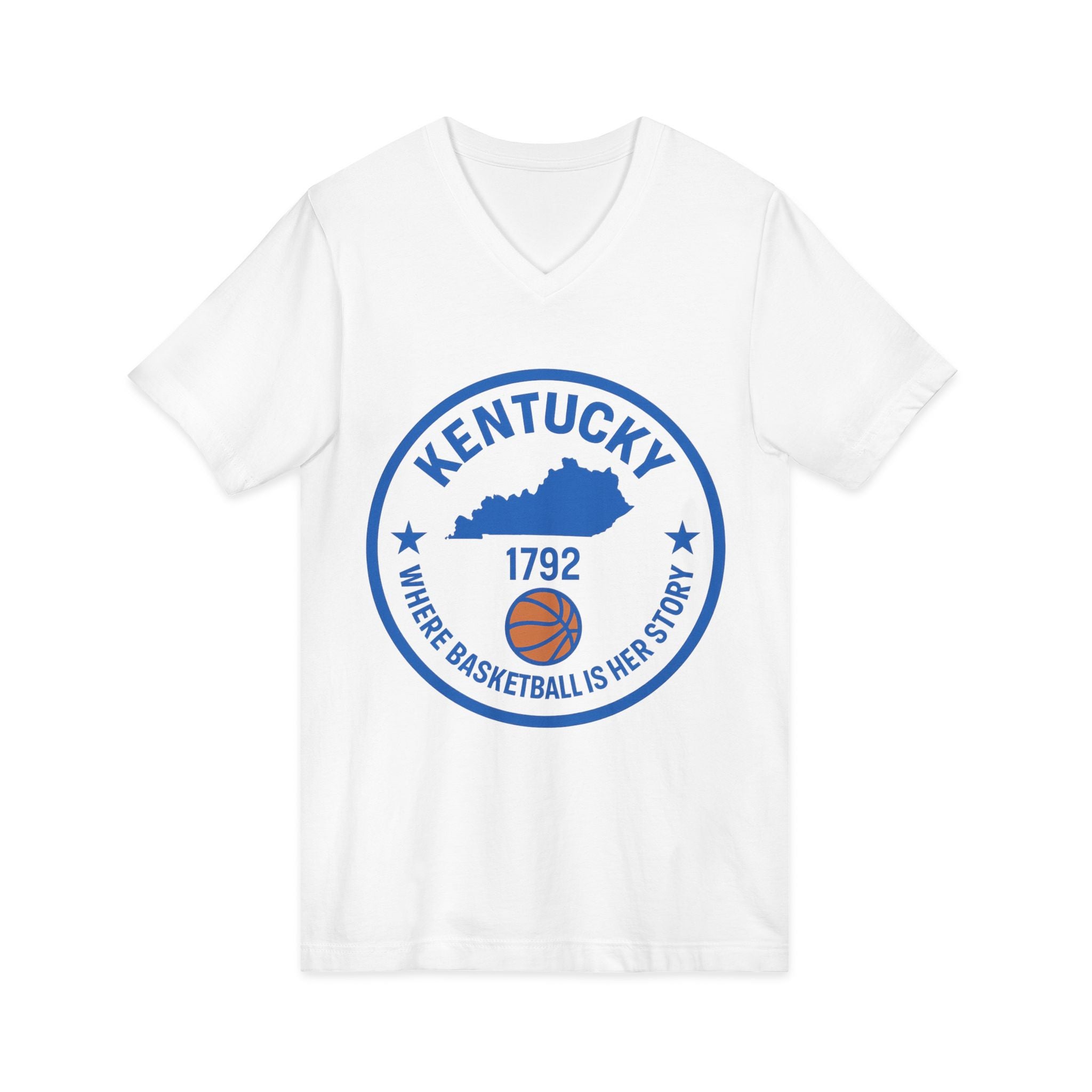 Kentucky Basketball Tee — 'Where Basketball Is Her Story' V-Neck