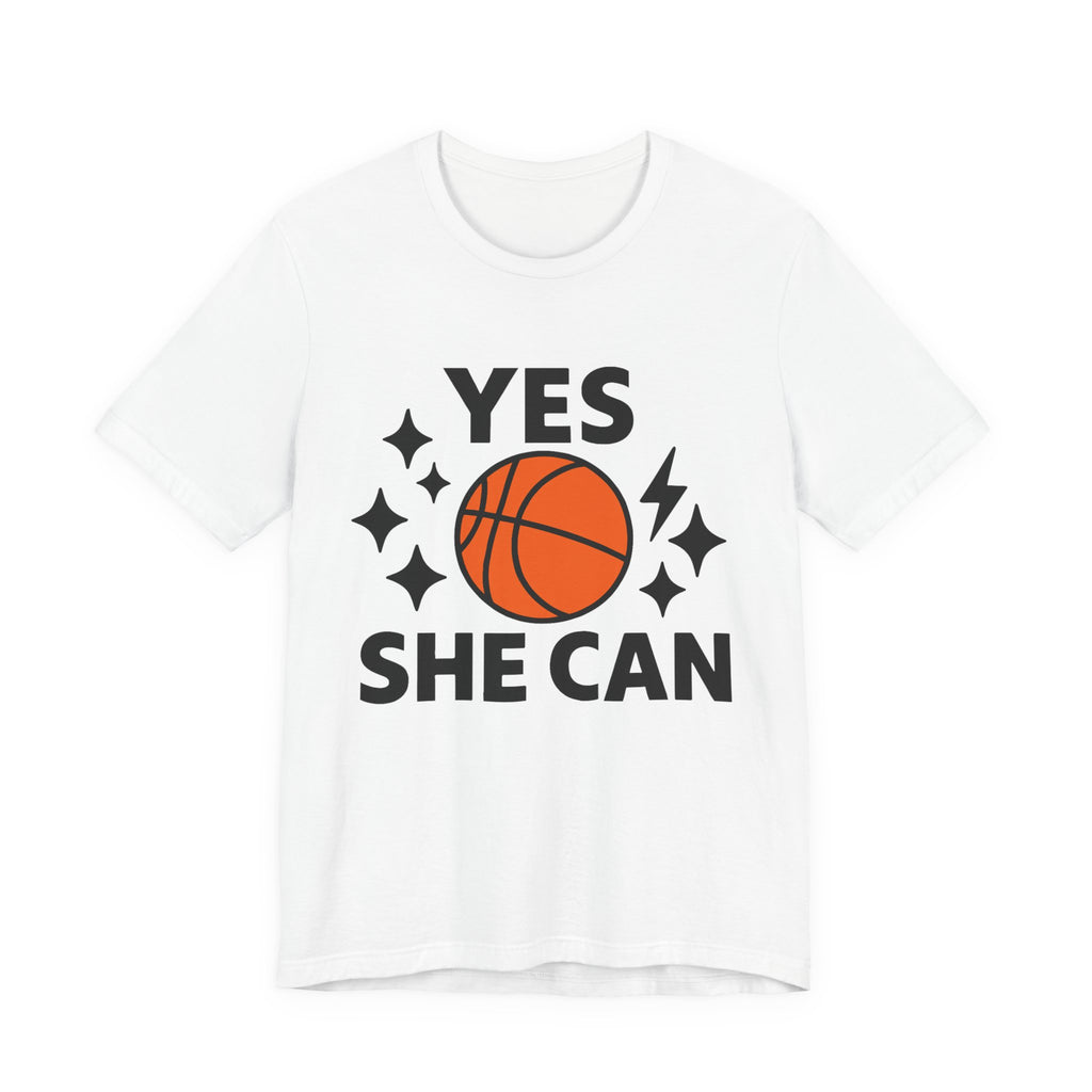 Yes, She Can Basketball Unisex Tee