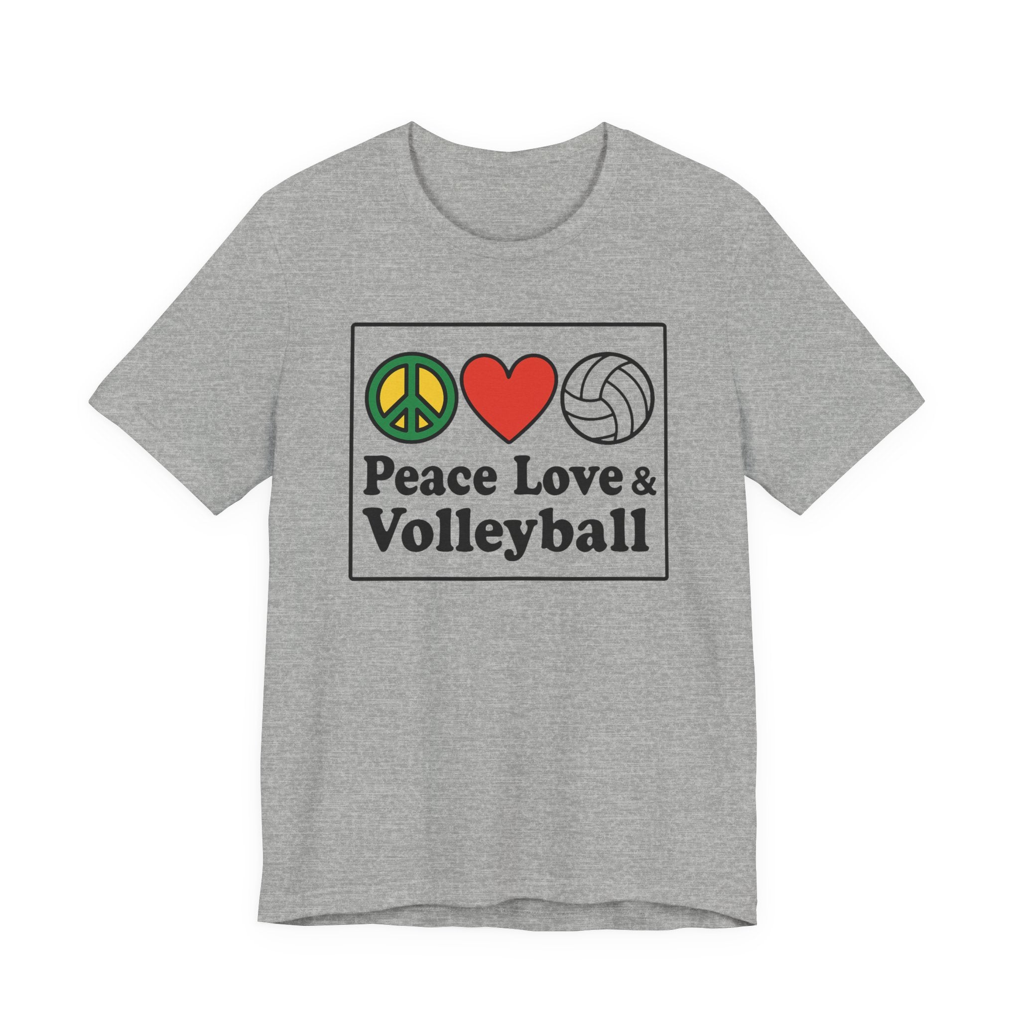 Peace Love & Volleyball Tee - Unisex Jersey Short Sleeve