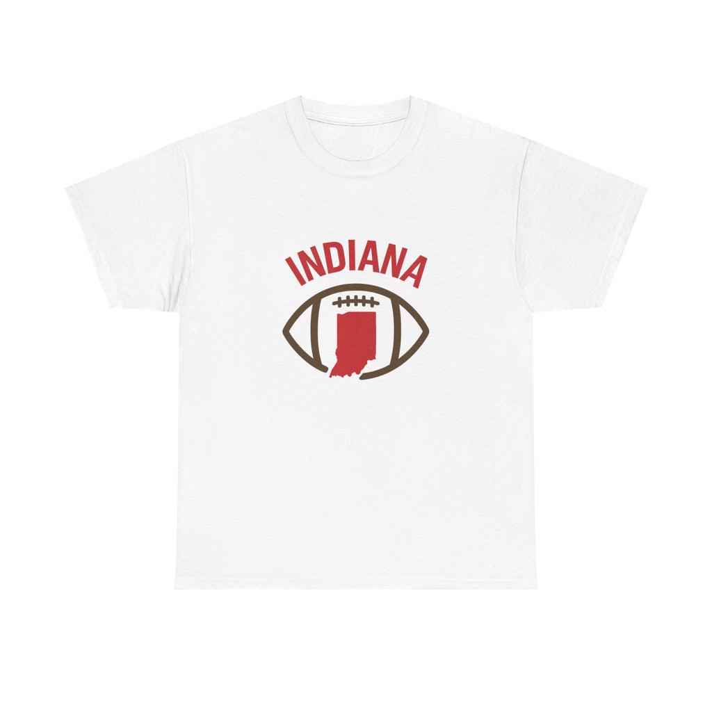 Indiana Football T-Shirt — State Map & Football Graphic Tee