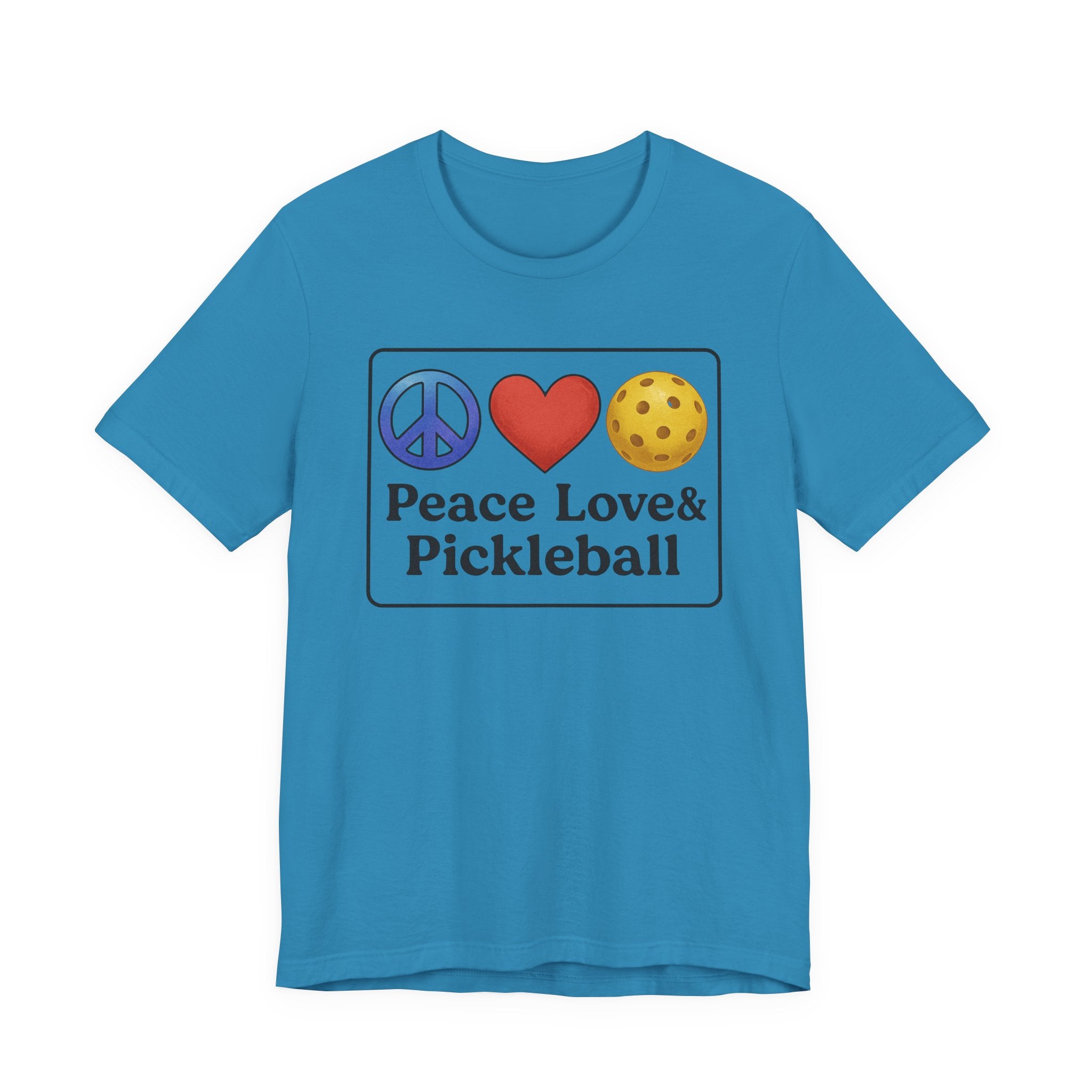 Peace Love & Pickleball Unisex Tee, Fun Pickleball Shirt