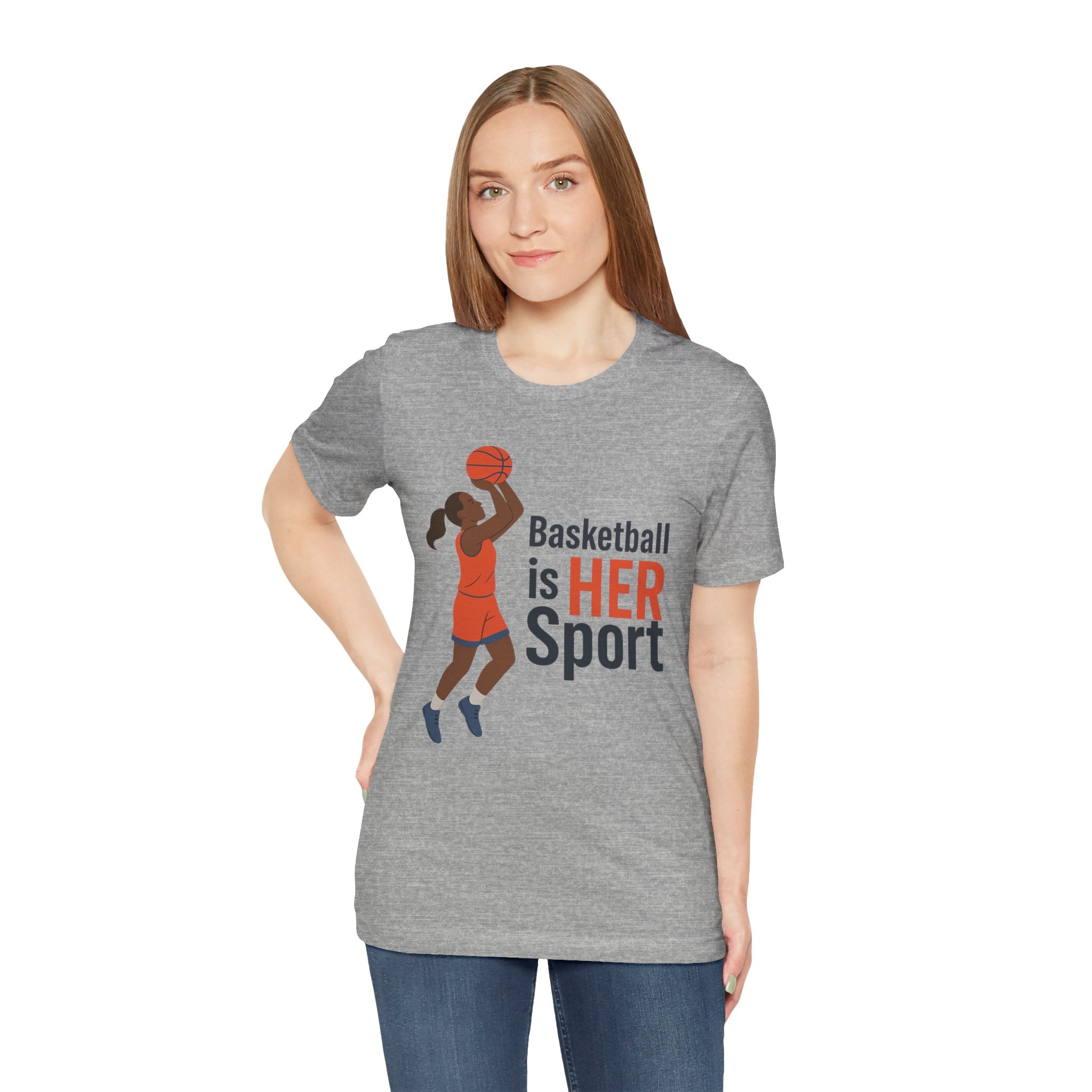 Unisex Sports Tee - Basketball Is Her Sport