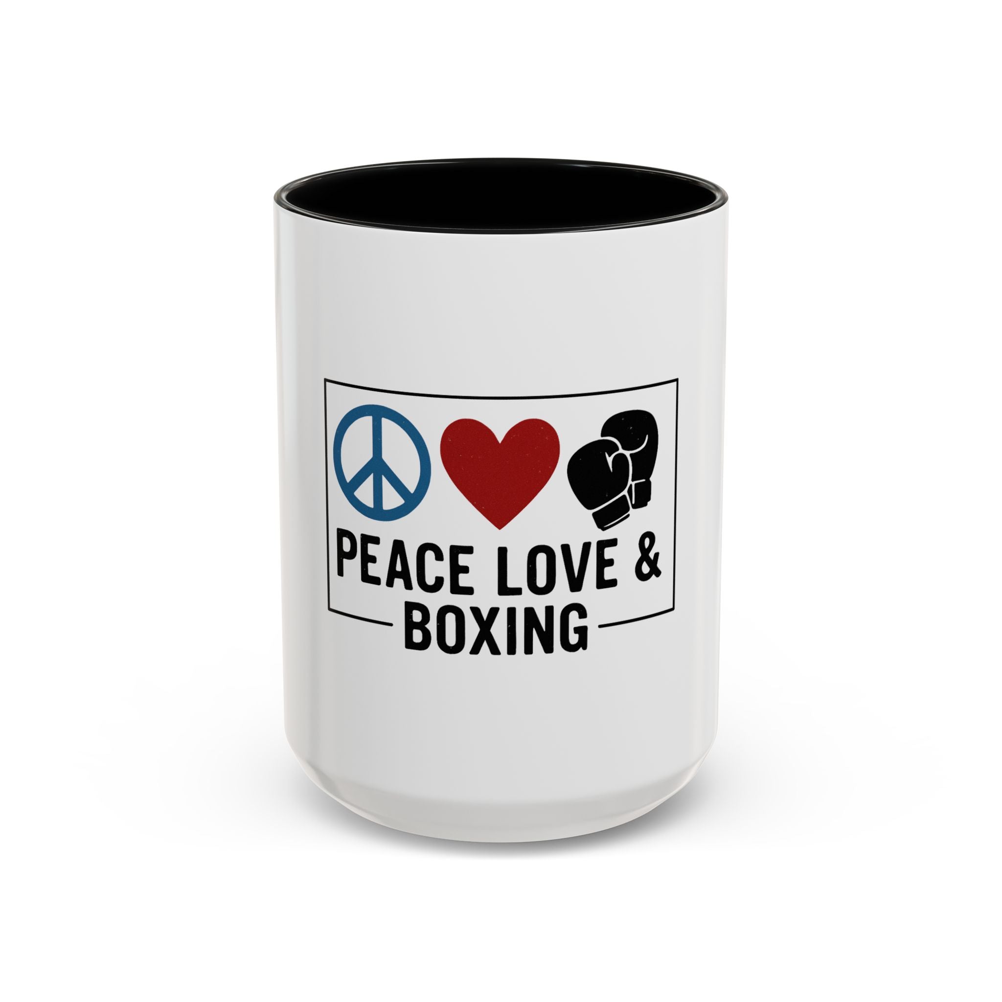 Peace Love & Boxing Mug | Accent Coffee Mug
