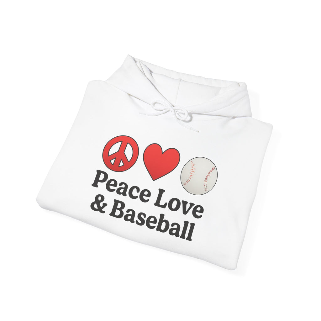 Peace Love & Baseball Hoodie