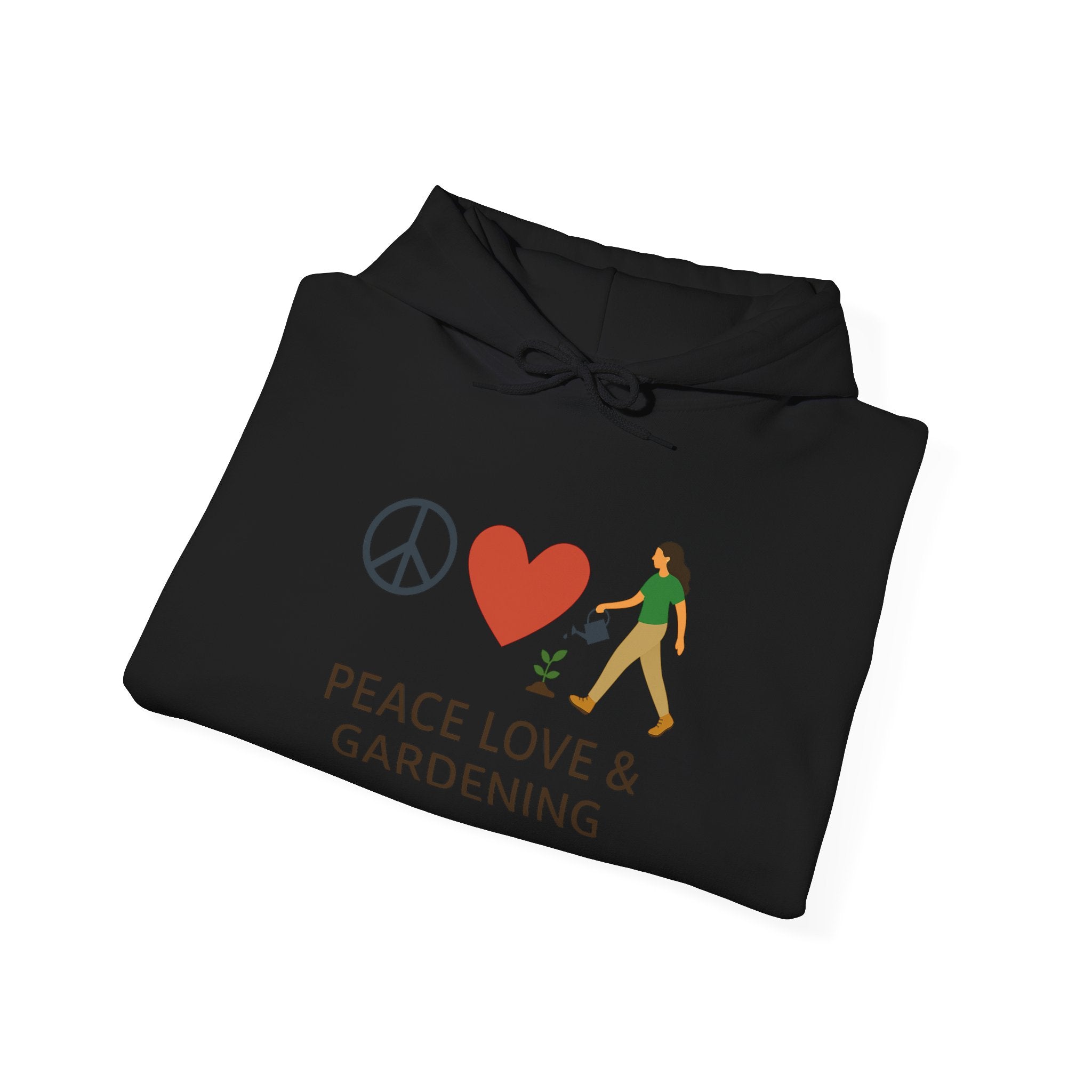 Gardening Hoodie – “Peace, Love & Gardening”