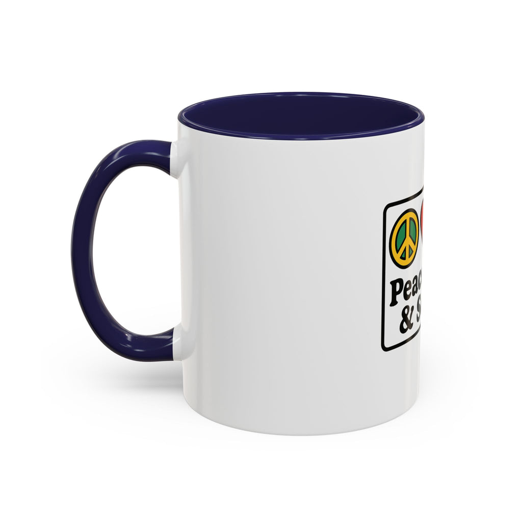 Peace Love & Soccer Coffee Mug - Fun Soccer Gift for Fans