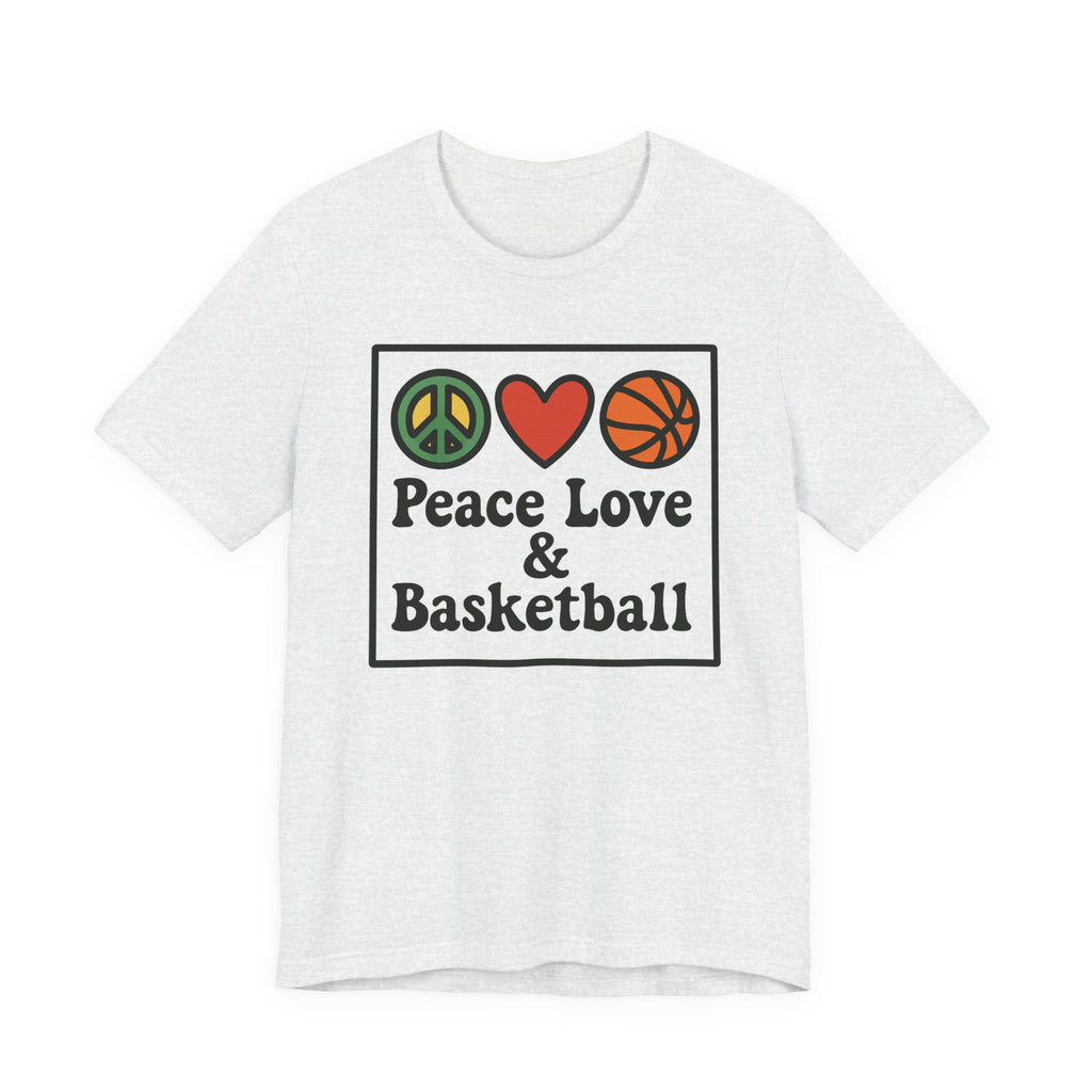 Peace, Love & Basketball Tee for Sports Lovers