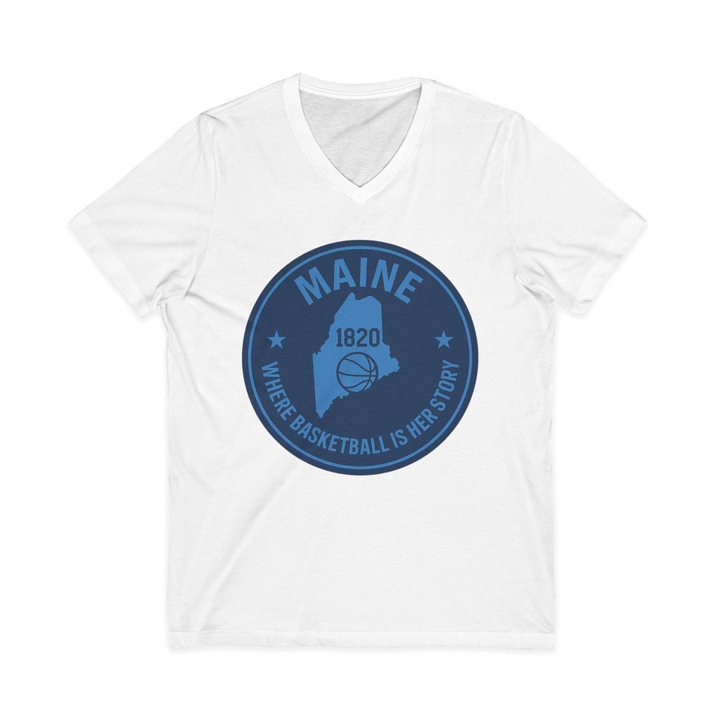 Maine Basketball Heritage V-Neck Tee