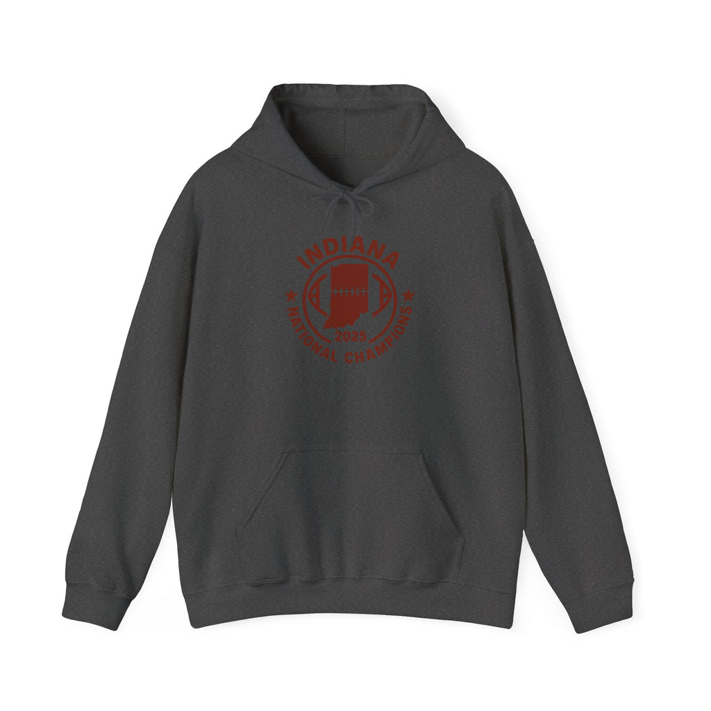 Indiana National Champions 2025 Hoodie — Retro Football Emblem