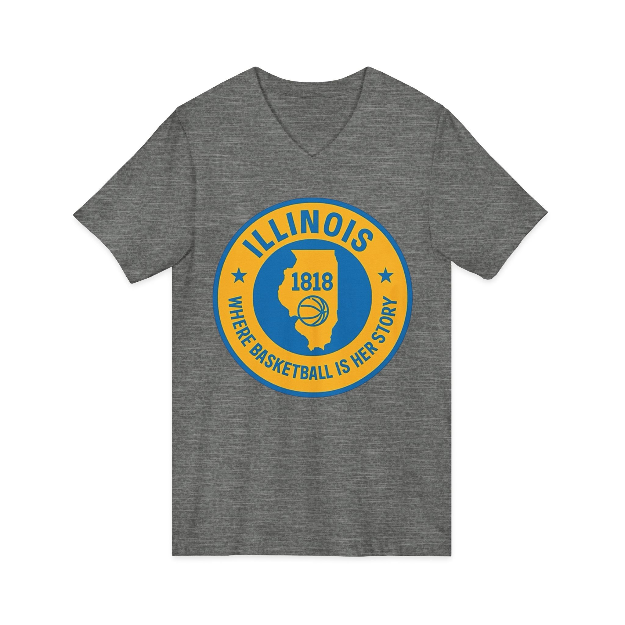 Illinois Basketball Heritage V-Neck Tee