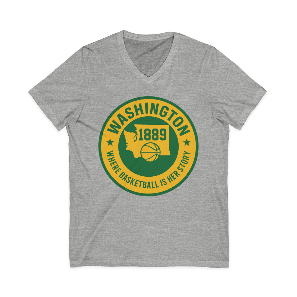 Washington Basketball V-Neck Tee - Celebrate Her Story