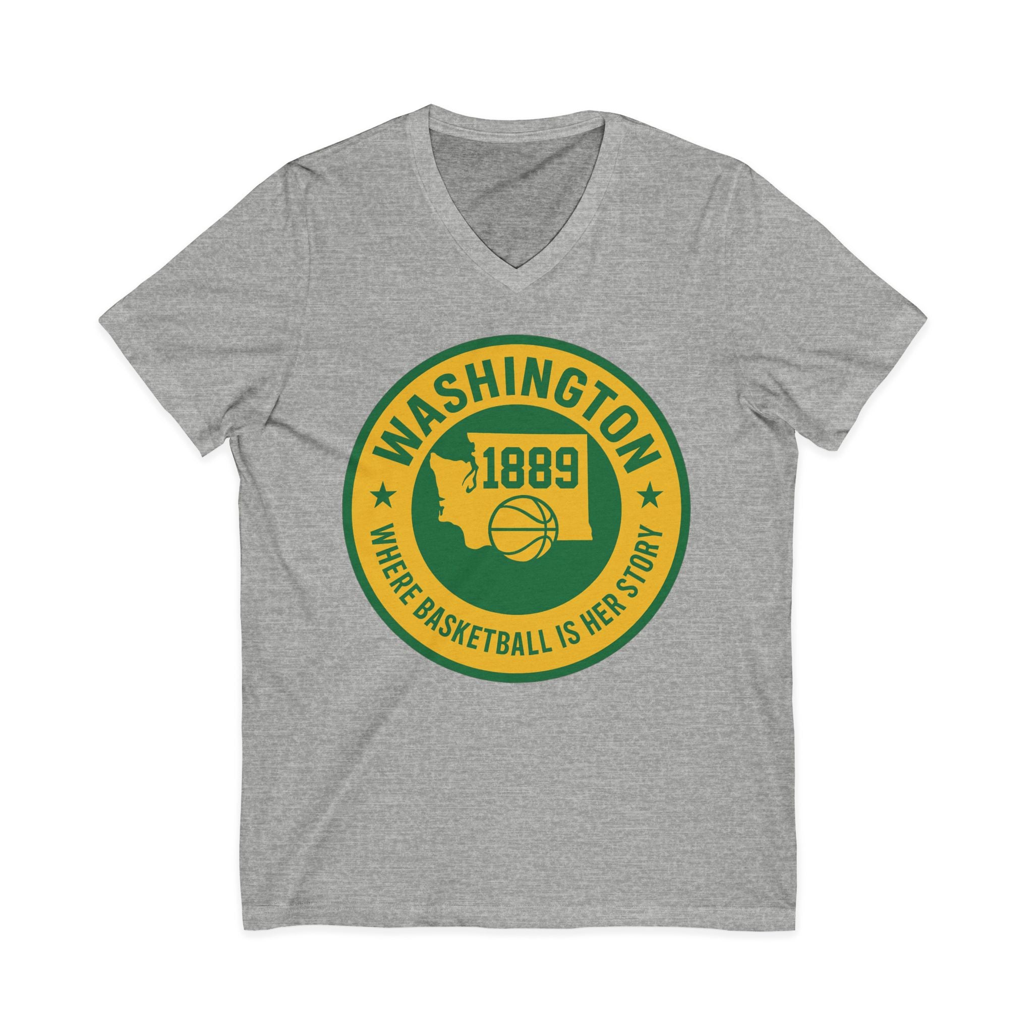 Washington Basketball V-Neck Tee - Celebrate Her Story