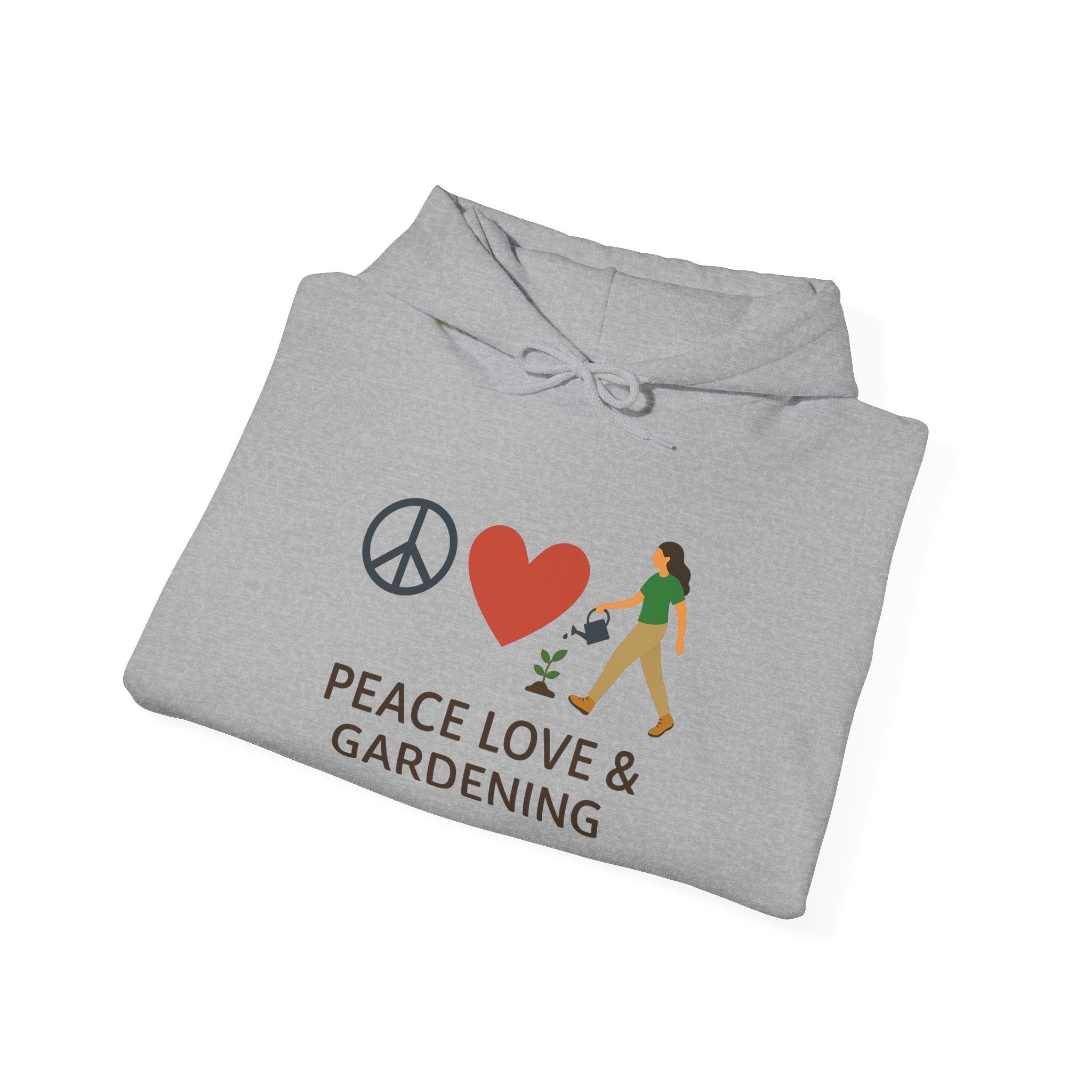 Gardening Hoodie – “Peace, Love & Gardening”