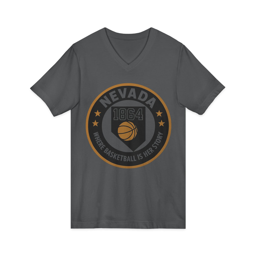 Nevada Basketball V-Neck Tee - Celebrate Your Love for the Game!