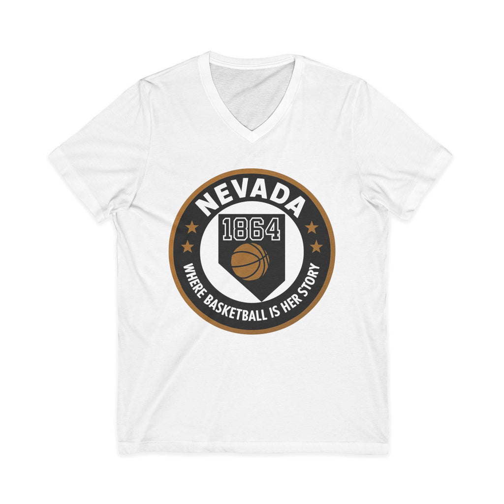 Nevada Basketball V-Neck Tee - Celebrate Your Love for the Game!