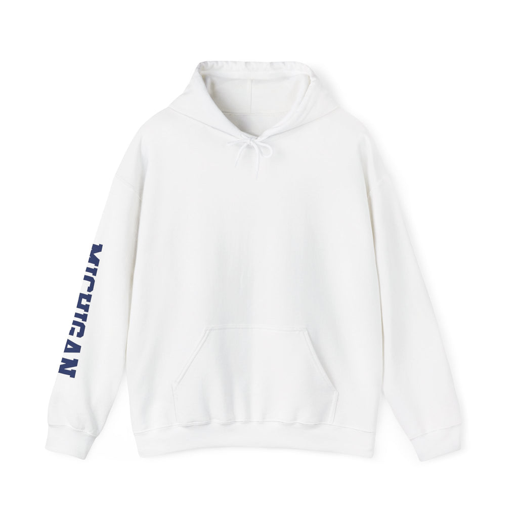 Michigan Basketball Hoodie - Home Is Where Basketball Is (Yellow/Navy)