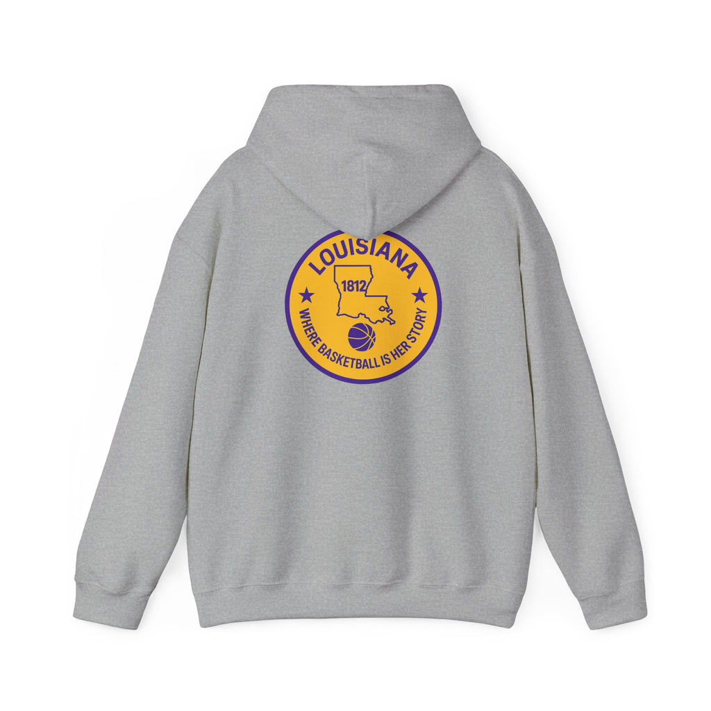 Louisiana Basketball State Emblem Hoodie — Retro Pelican State Logo
