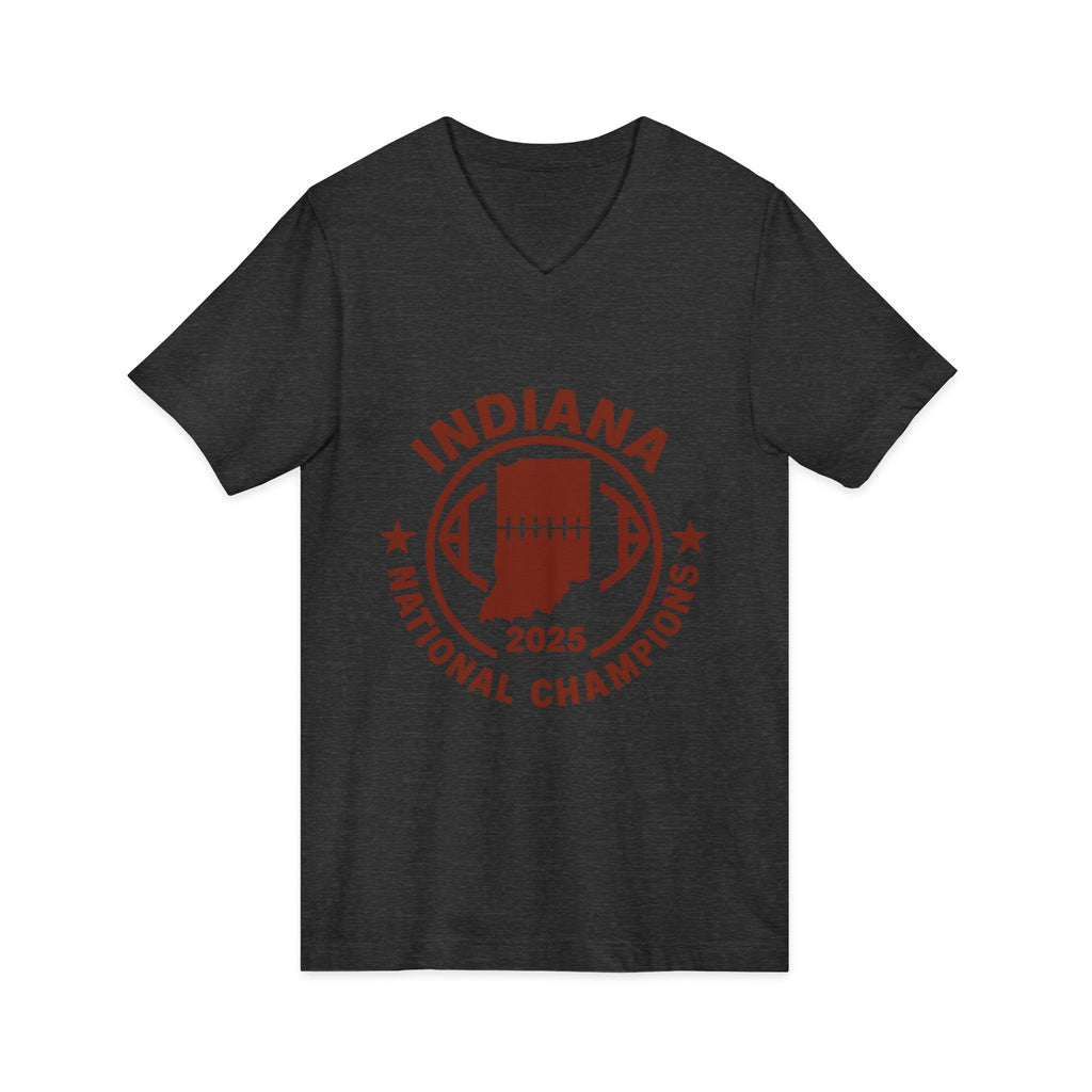 Indiana 2025 National Champions Football V-Neck Tee