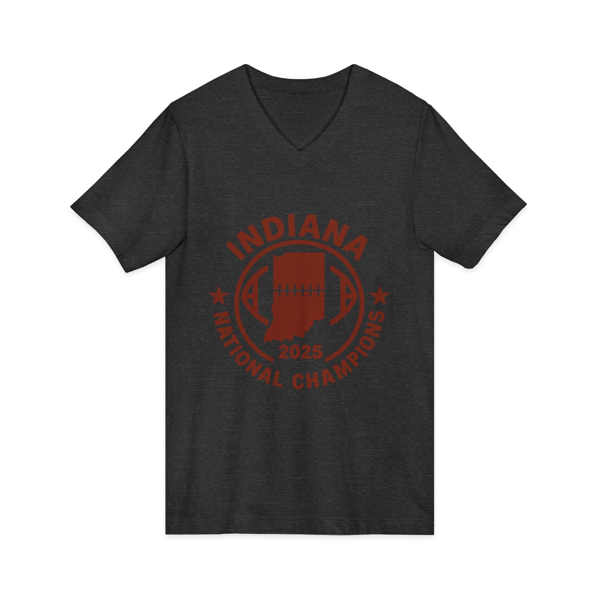 Indiana 2025 National Champions Football V-Neck Tee